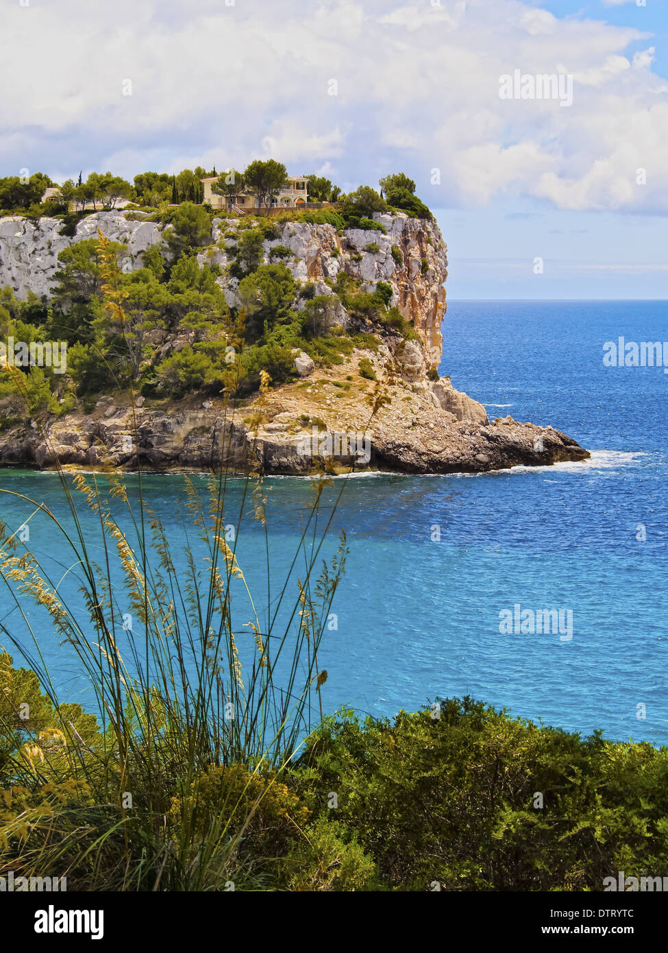 Southern Coastline between Sant Tomas and Cala Galdana on Menorca, Balearic Islands, Spain Stock Photo