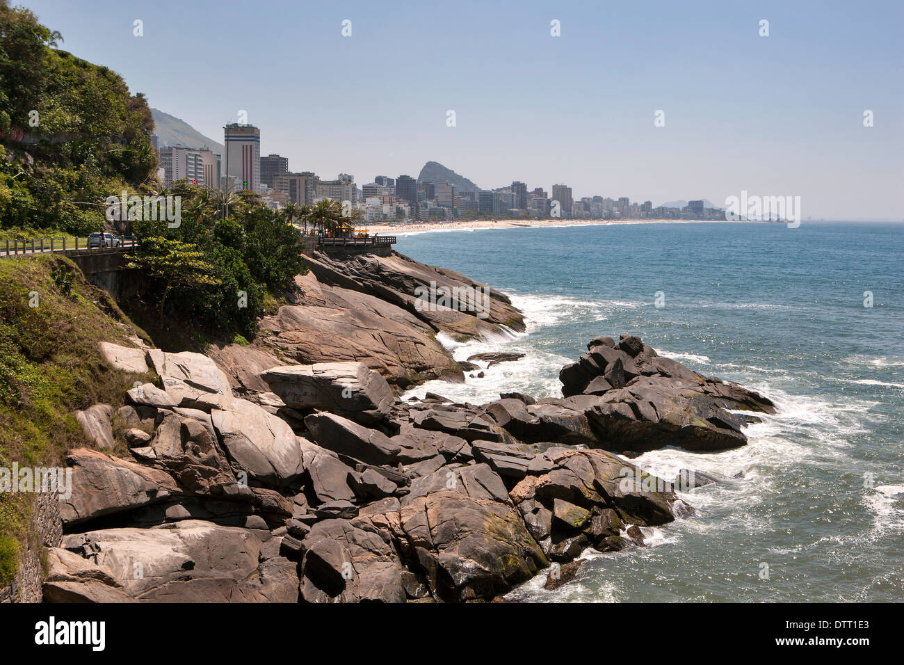 Rio De Janeiro, Ipanema view from Favela Vidiga, Stock Photo