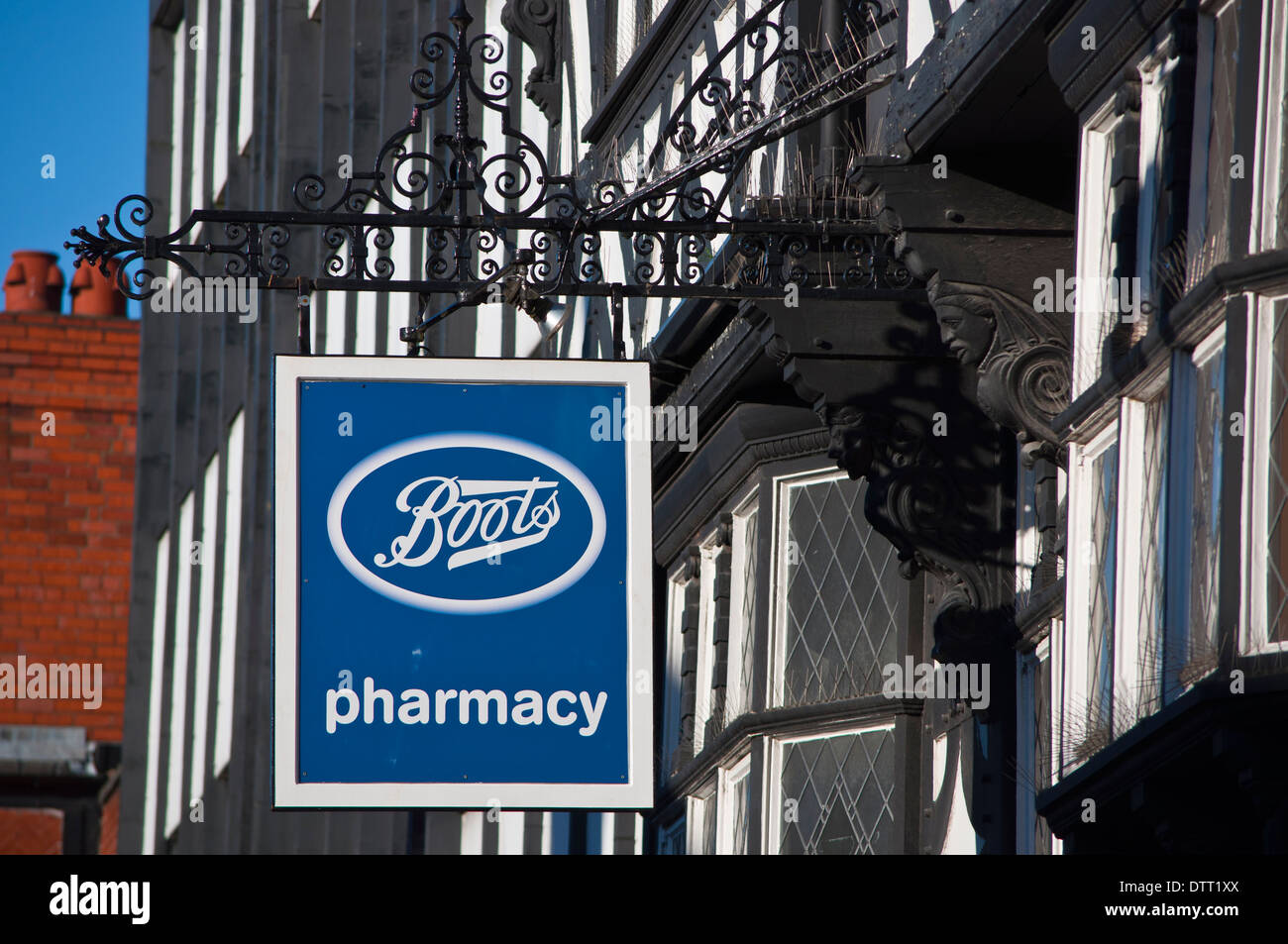 Boots pharmacy sign Stock Photo Alamy