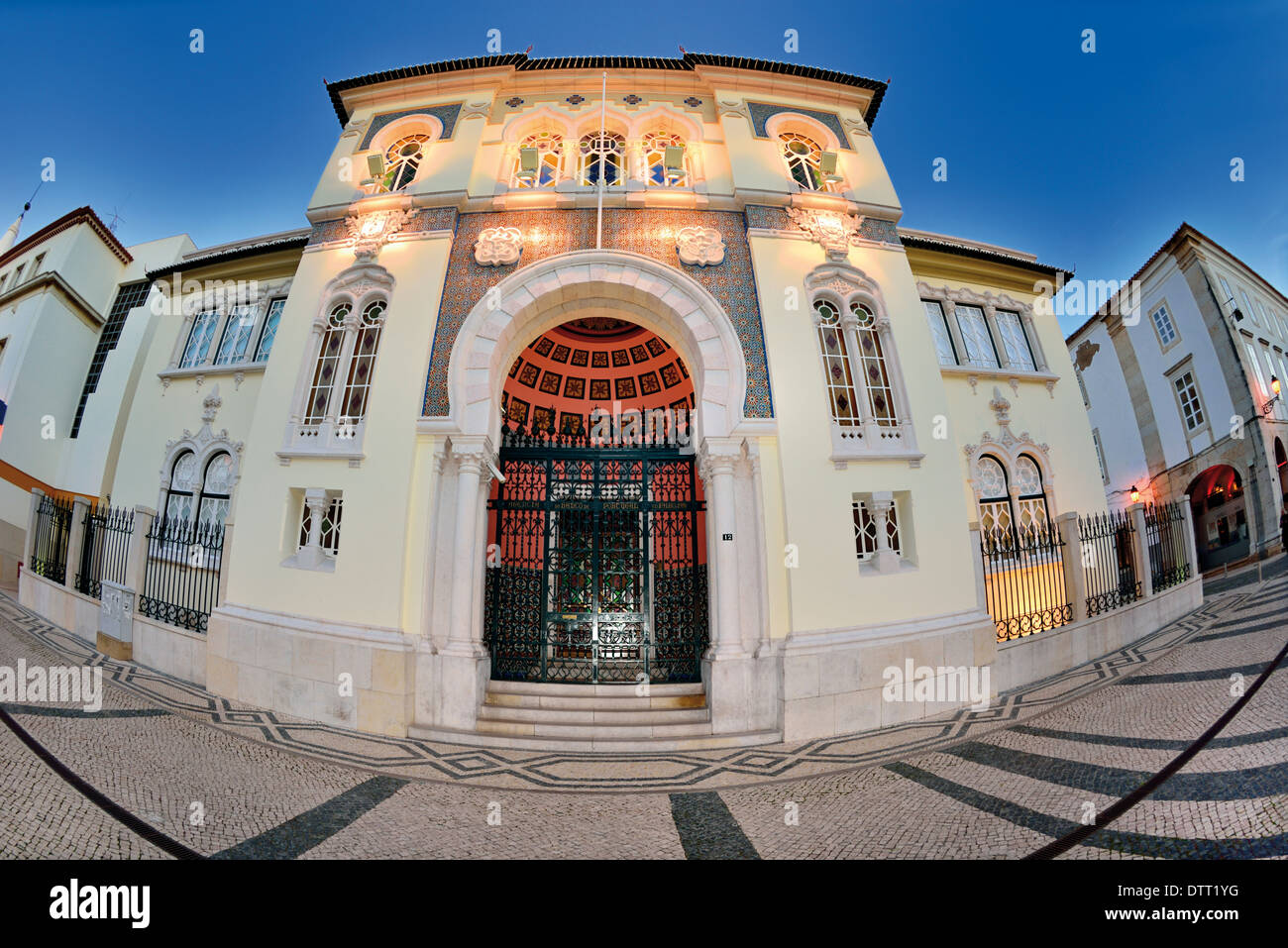 Portugal, Algarve: Historic building of the Bank of Portugal agency in Faro Stock Photo