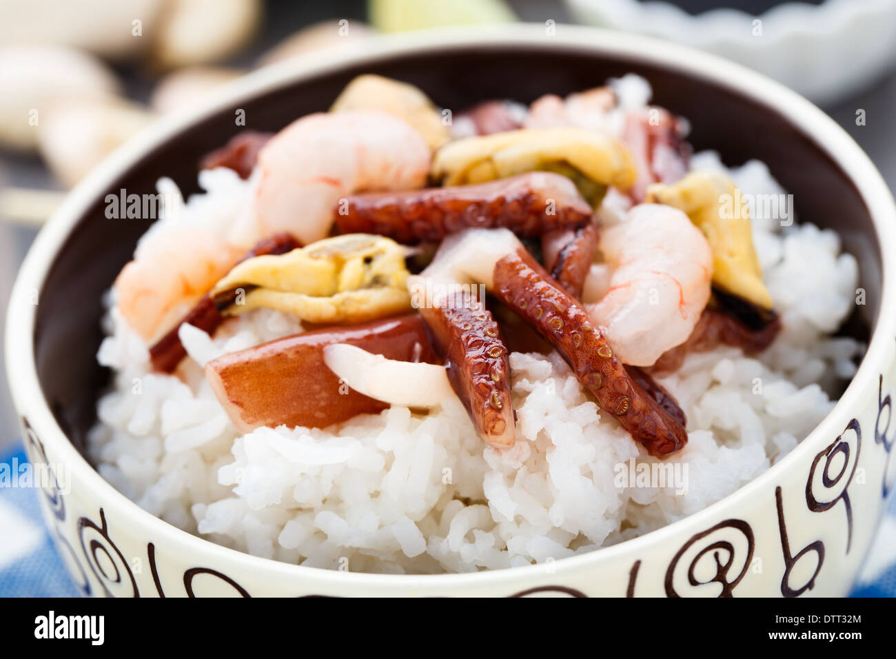 Seafood rice Stock Photo