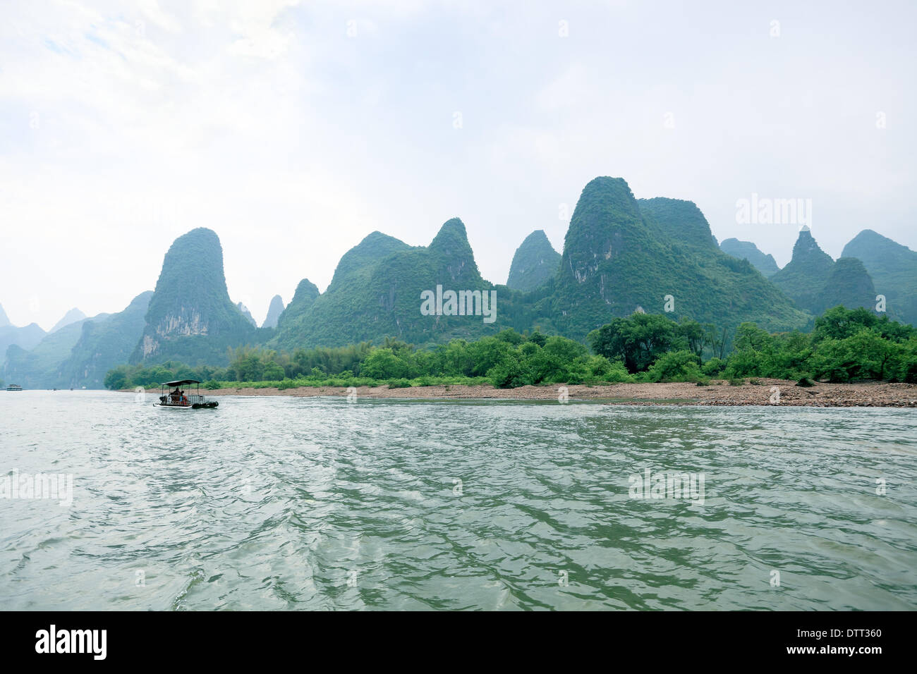 beautiful lijiang river in Guilin Stock Photo