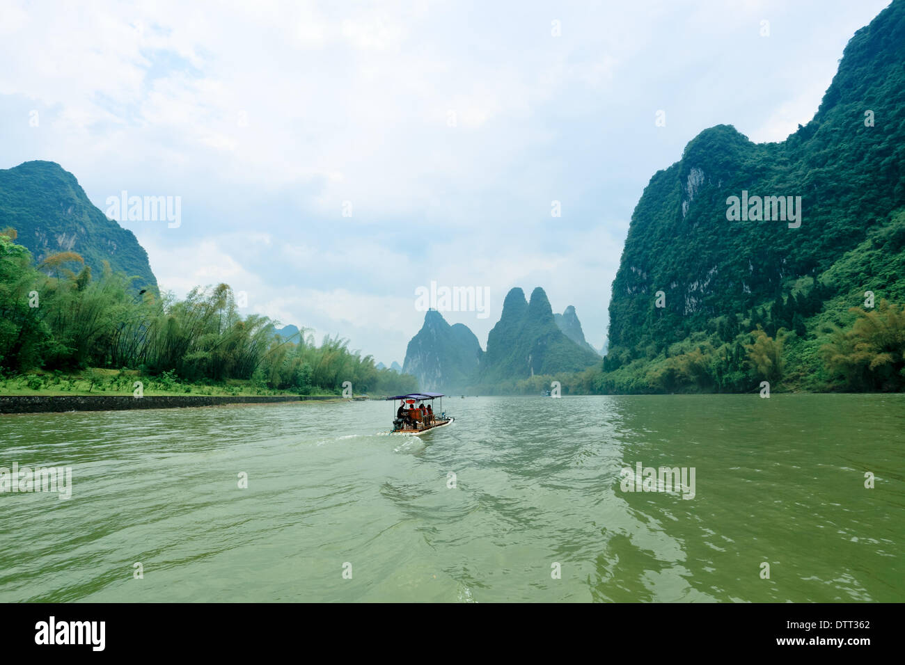 scenery of li river in Guilin Stock Photo