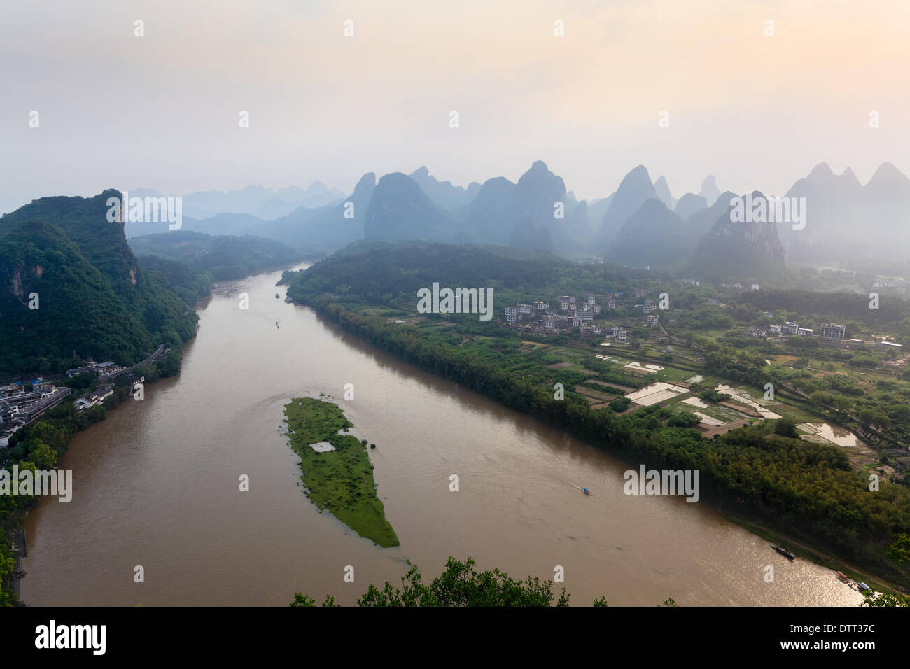 yangshuo at early morning Stock Photo
