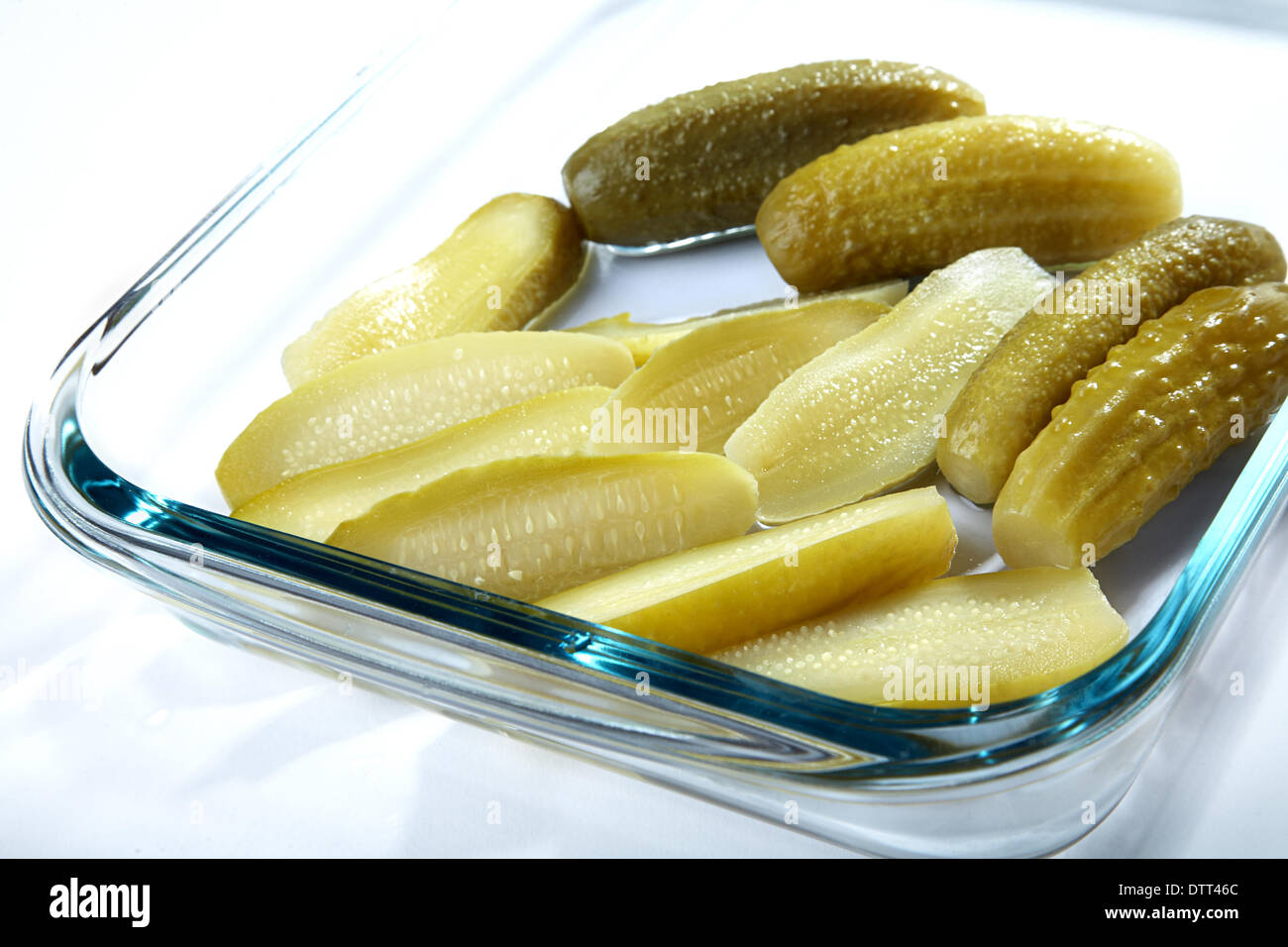 The cut and whole pickles Stock Photo Alamy