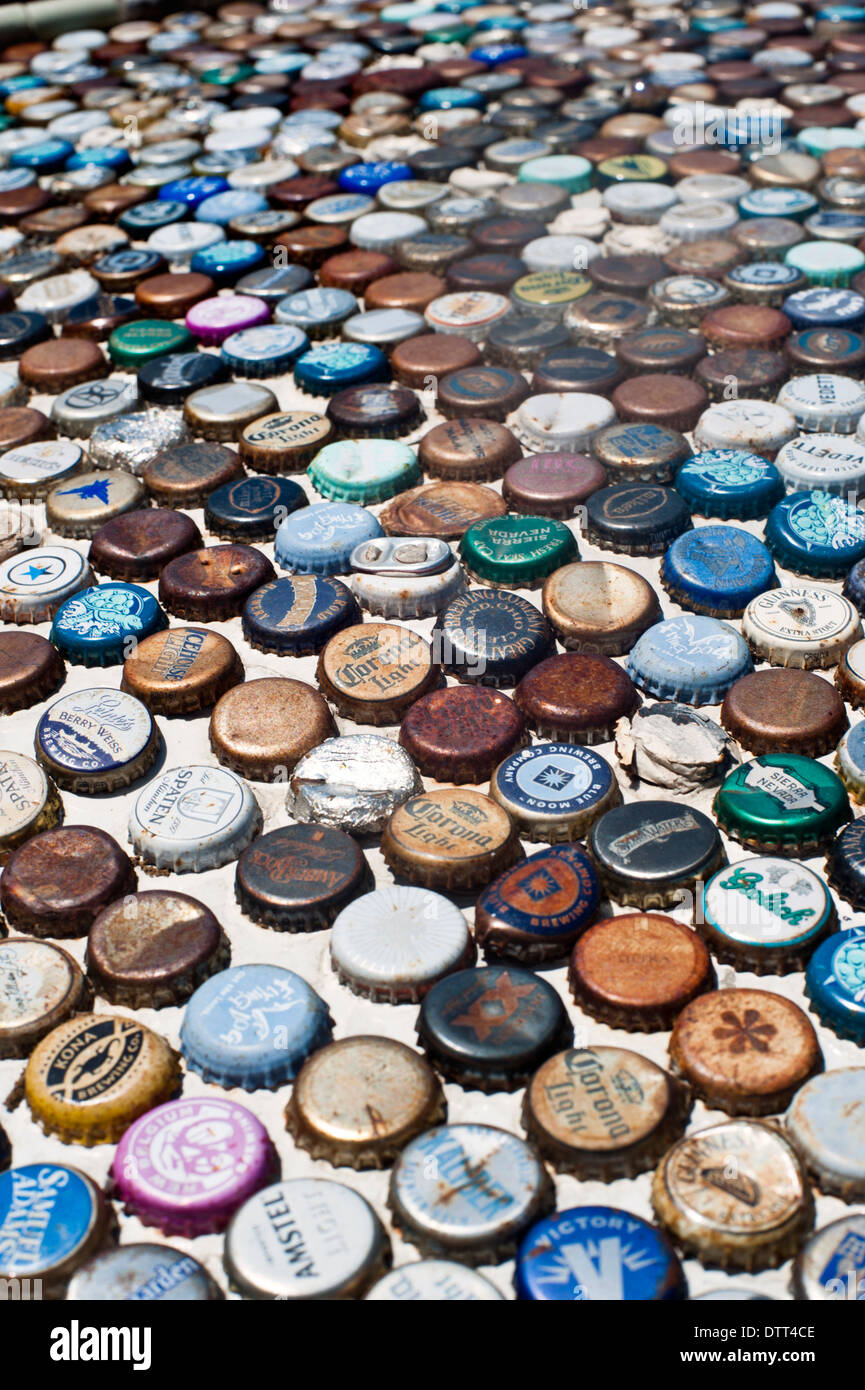 dozens of old rusty beer bottle caps Stock Photo - Alamy