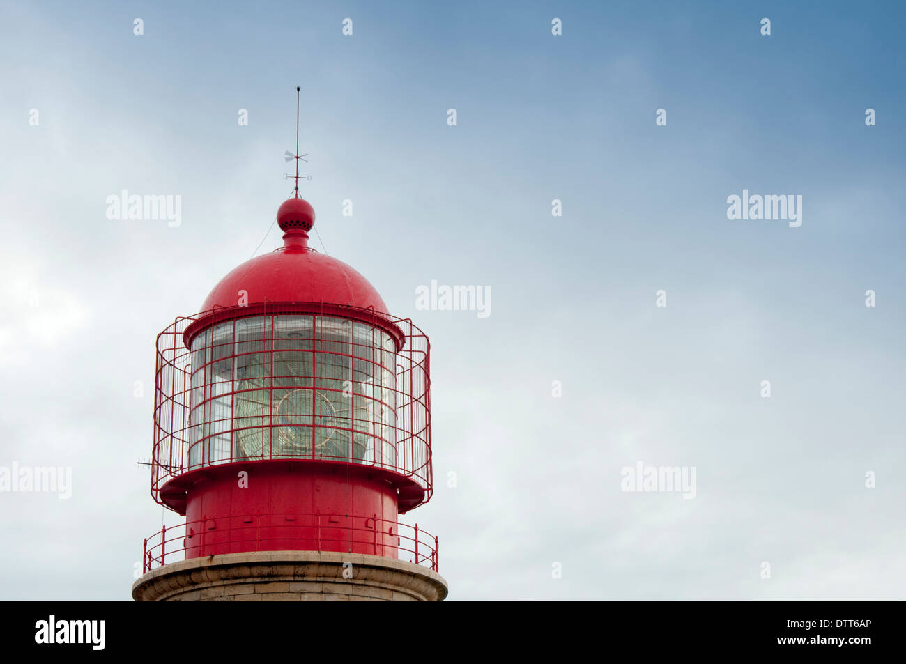 Cape St Vincent lighthouse at Sagres Portugal Stock Photo