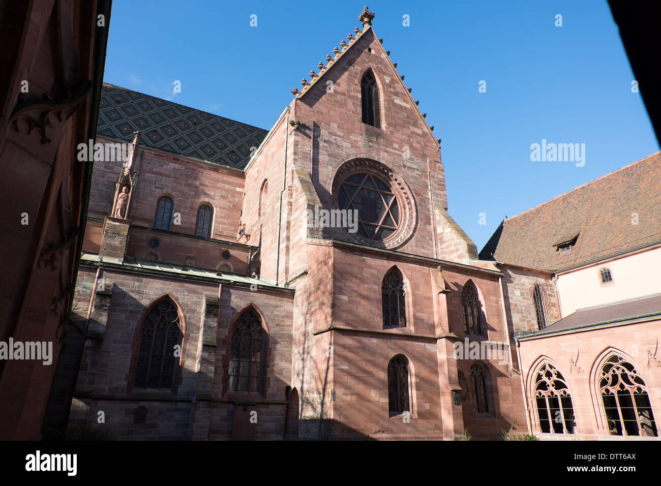 Basel Cathedral, Grosser Kreuzgang, Munster, Basel, Switzerland, Europe Stock Photo