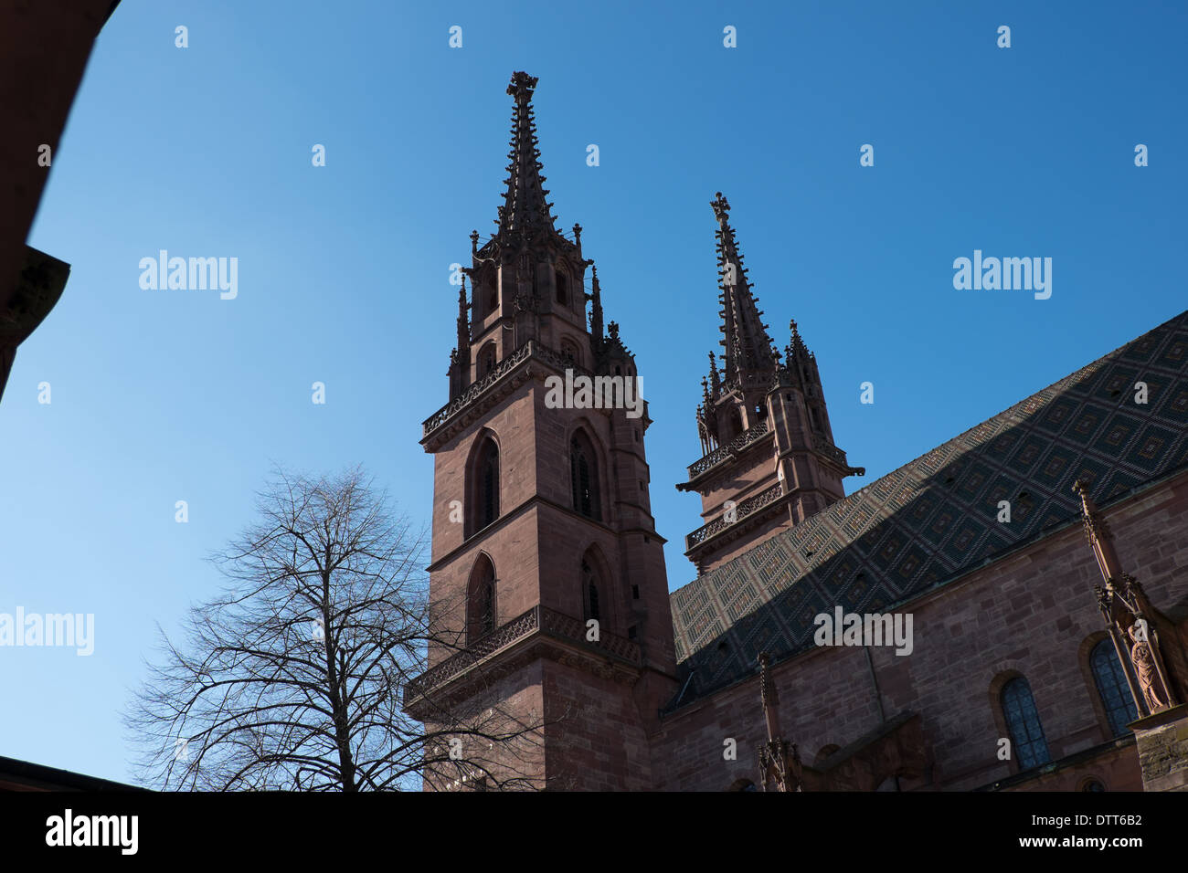 Basel Cathedral, Grosser Kreuzgang, Munster, Basel, Switzerland, Europe Stock Photo