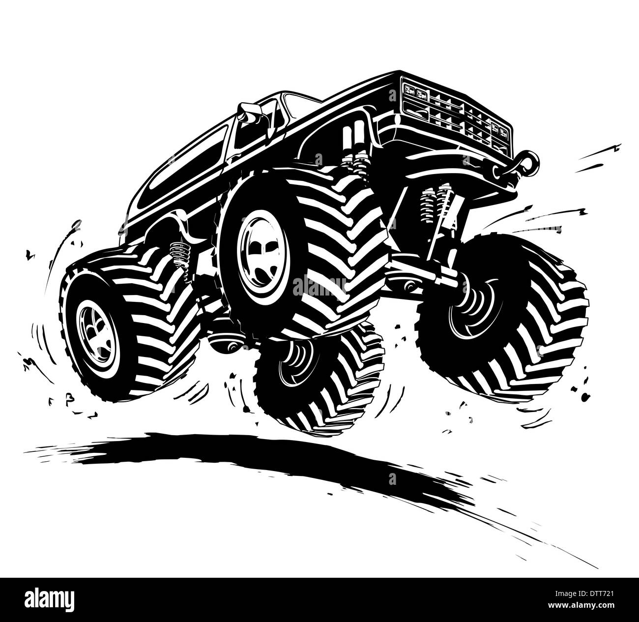 Cartoon Monster Truck Stock Photo