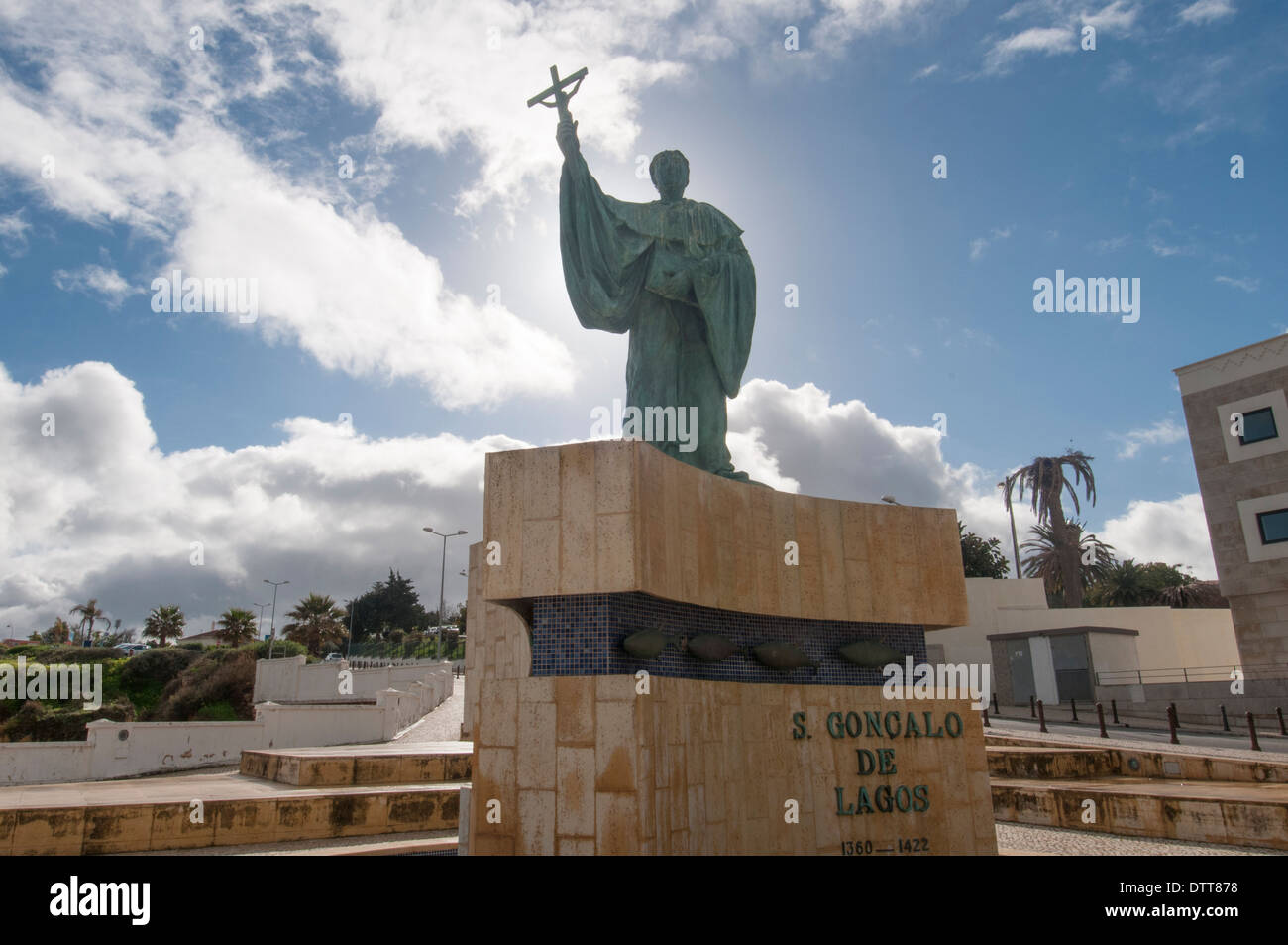 St Goncalo De Lagos statue in Lagos Portugal Stock Photo