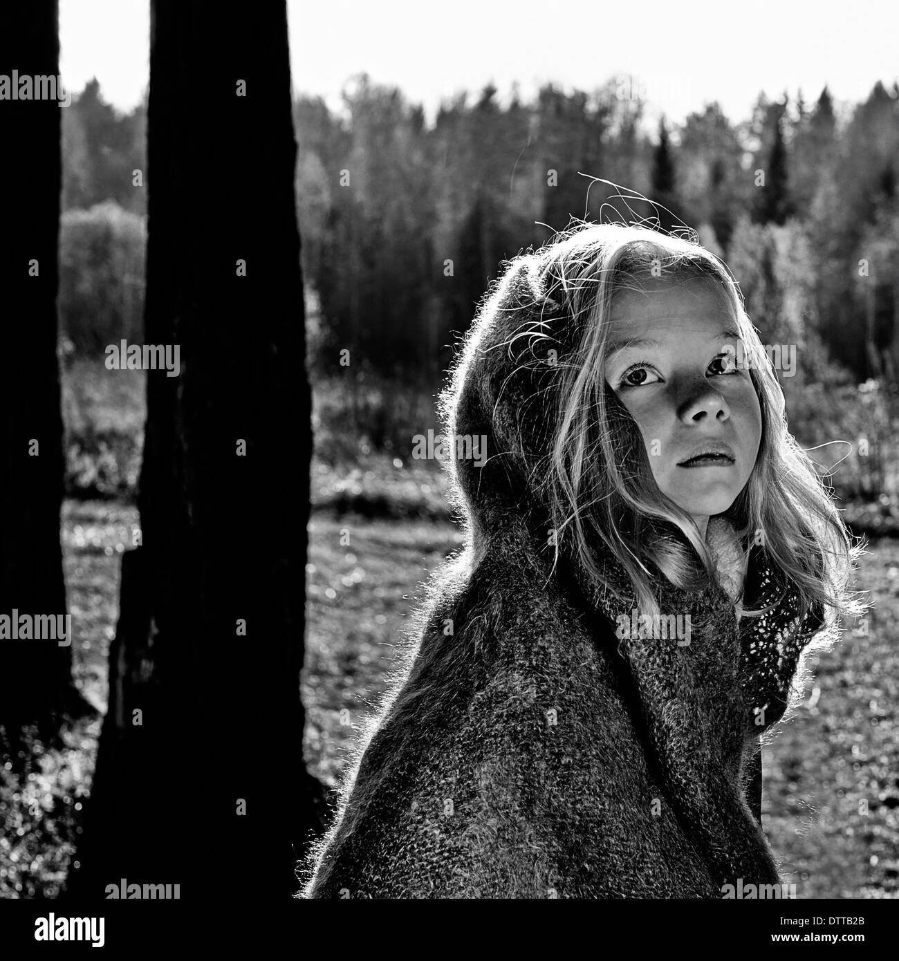 Close up child forest Black and White Stock Photos & Images Alamy
