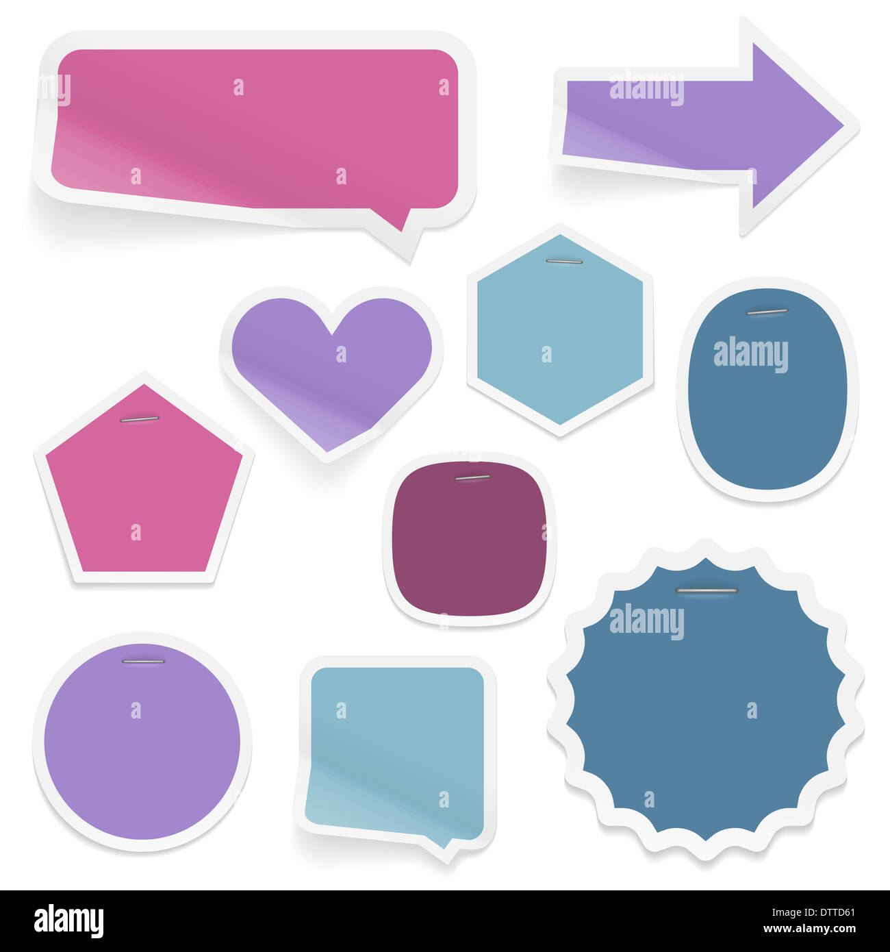 Sticker Label Solid Background Labels and stickers on white background. Raster version Stock Photo - Alamy