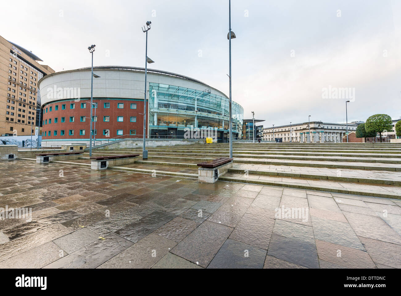 The Waterfront Hall is a multi-purpose facility, in Belfast, Northern Ireland, designed by local architects' firm. Stock Photo