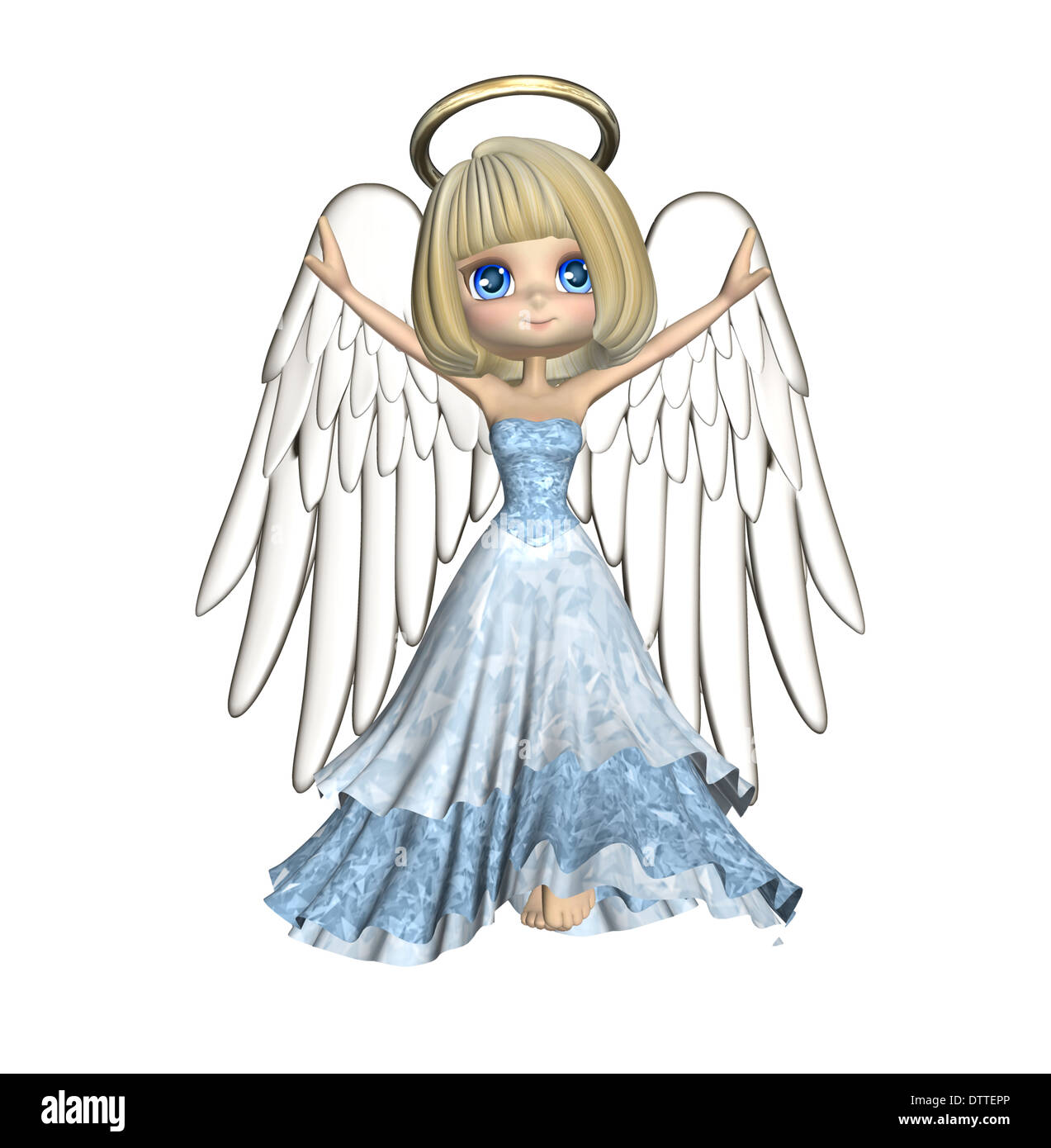 Cute Angel Cartoon Render Stock Photo - Alamy
