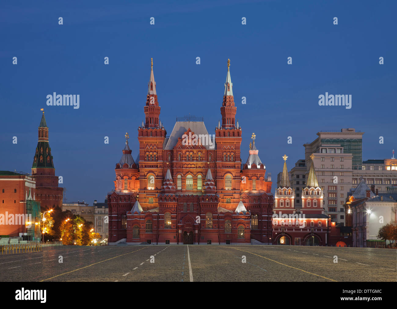 Red Square and State History Museum, Moscow, Russia Stock Photo