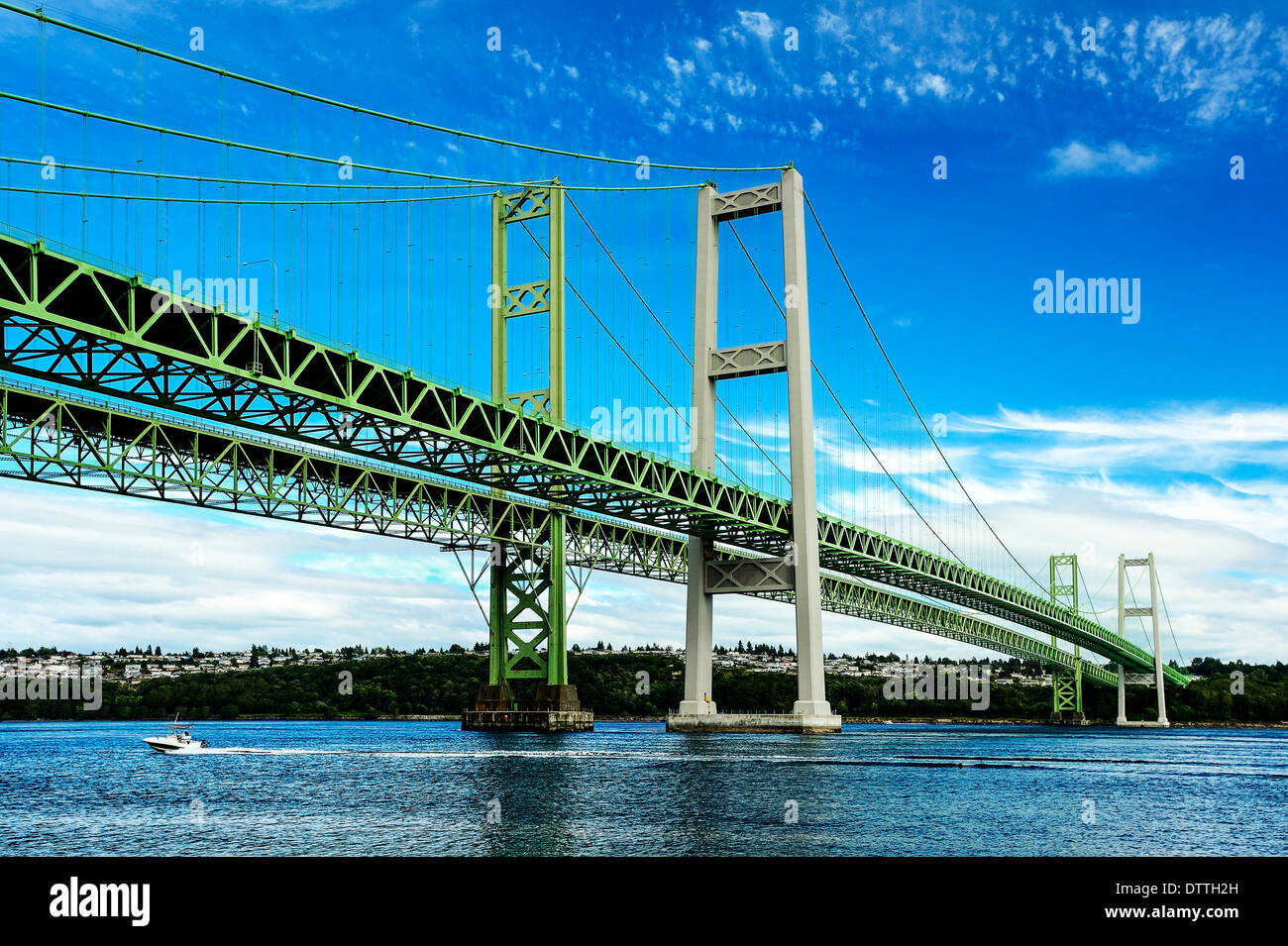 Narrows Bridge, Tacoma, Washington, United States Stock Photo