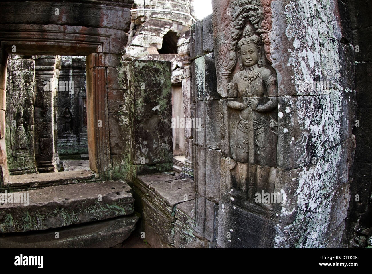 Angkor Wat Cambodia Temple Statue Rock Sculpture Stock Photo