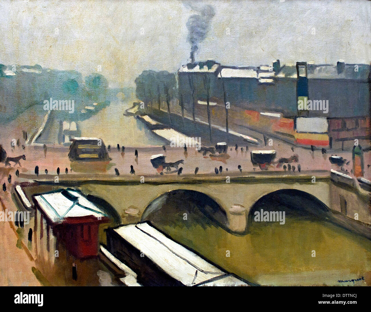 View of the Pont St Michel in Paris in 1912 Albert Marquet 1875-1947 France French Stock Photo