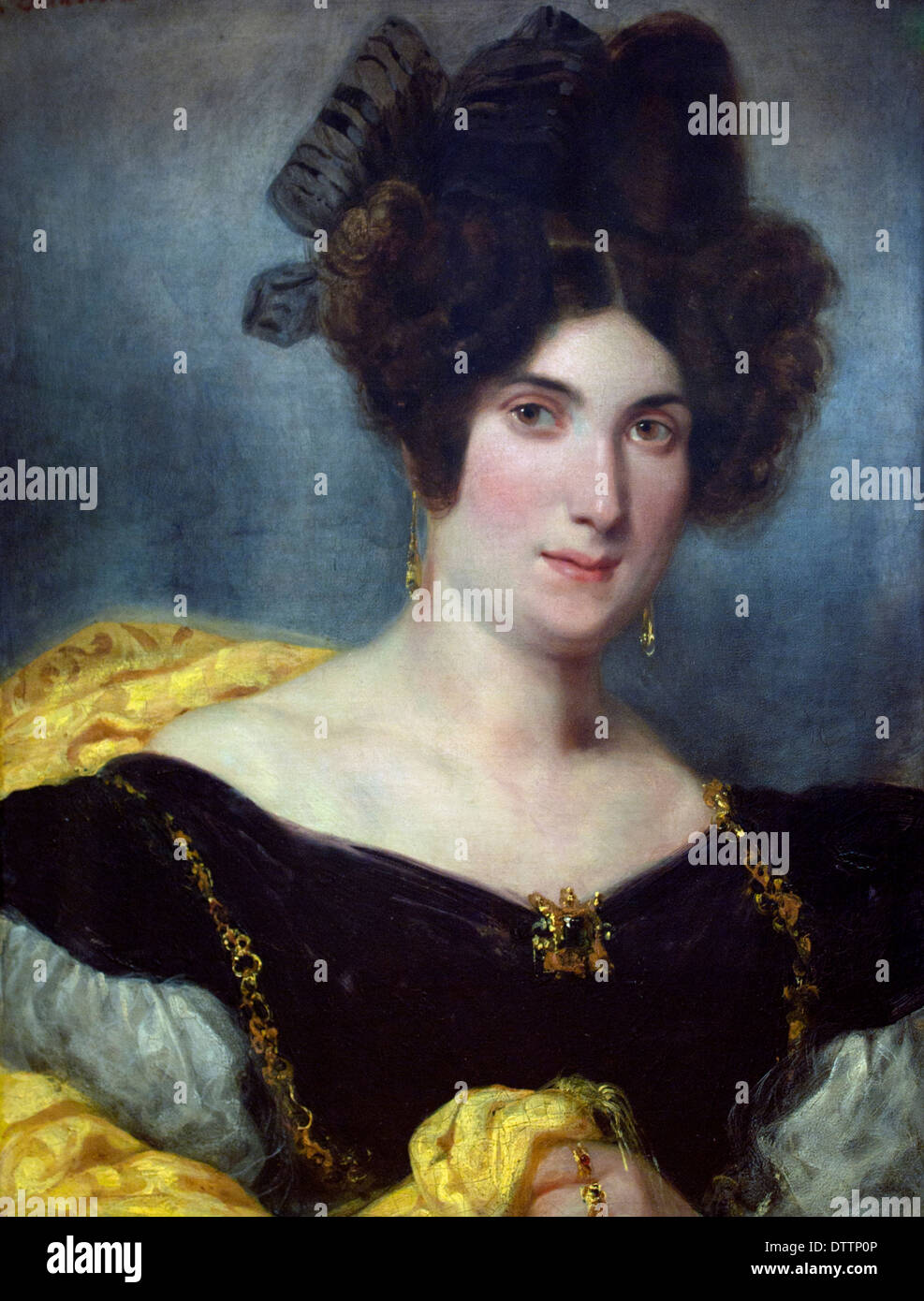 Mrs Francois Simon 1829 Ferdinand Victor Eugène Delacroix 1798 – 1863 France French Stock Photo