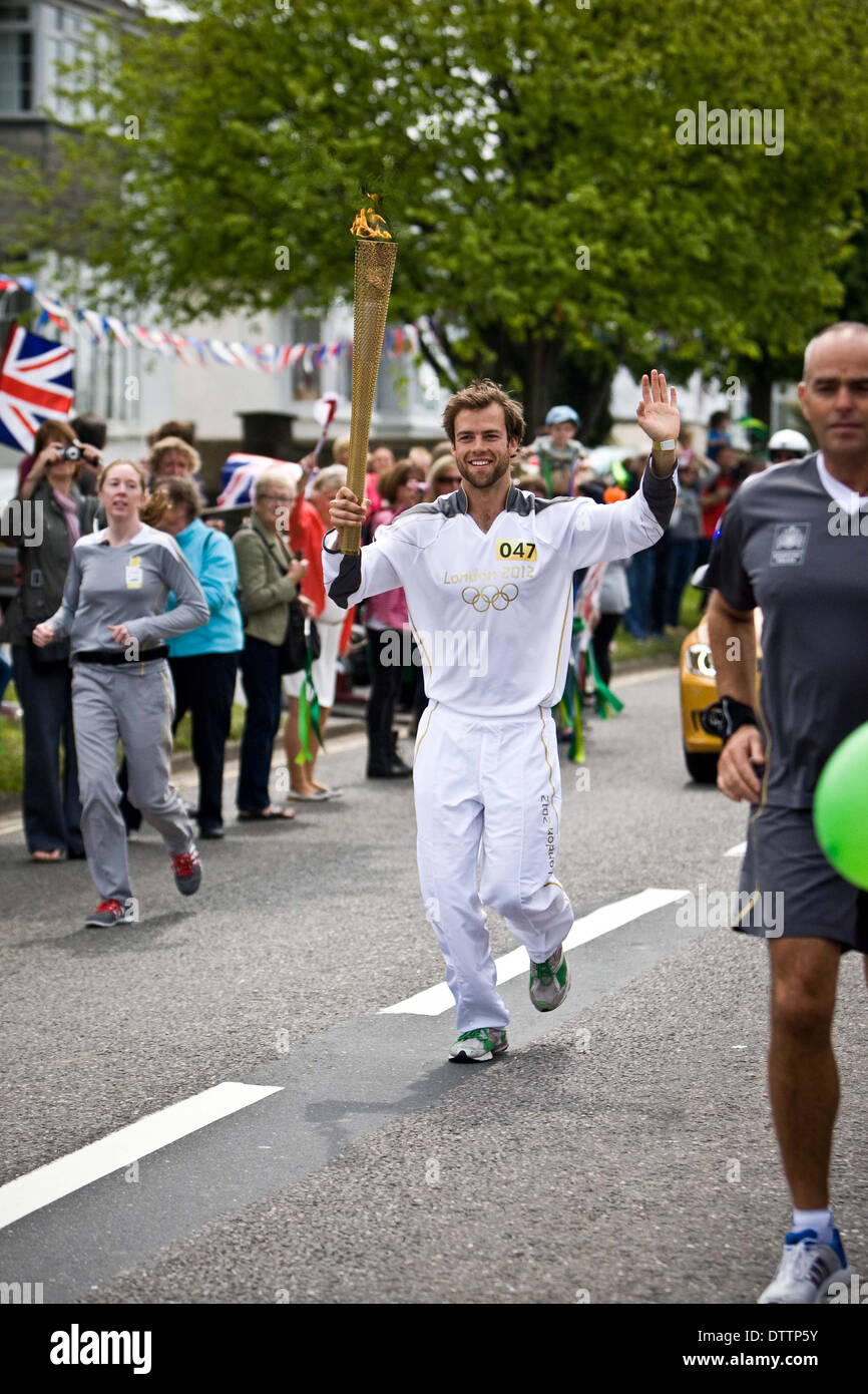 Olympic Torch Relay In North Devon Stock Photo Alamy