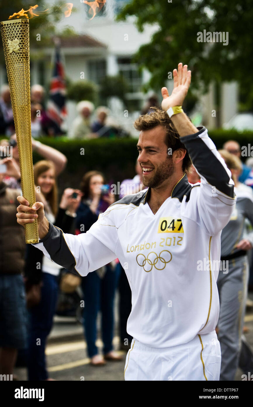 Olympic Torch Relay In North Devon Stock Photo Alamy
