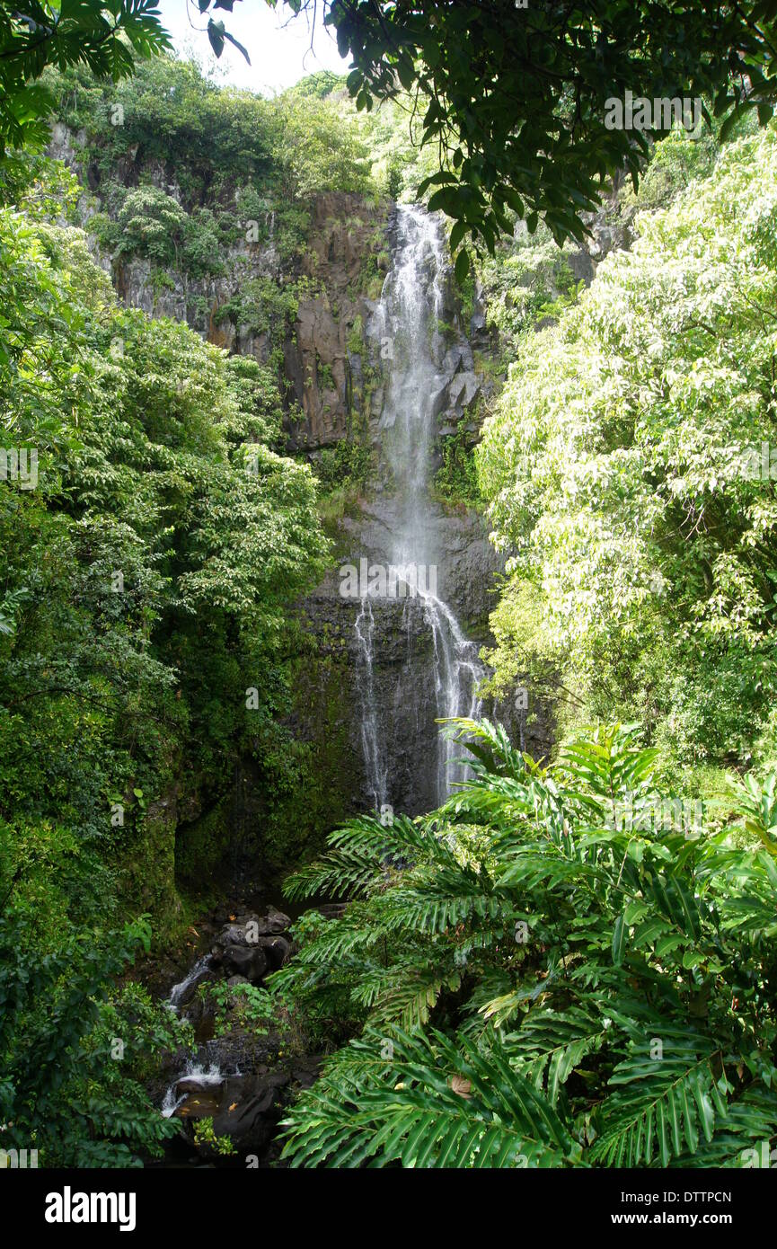 maui waterfall Stock Photo