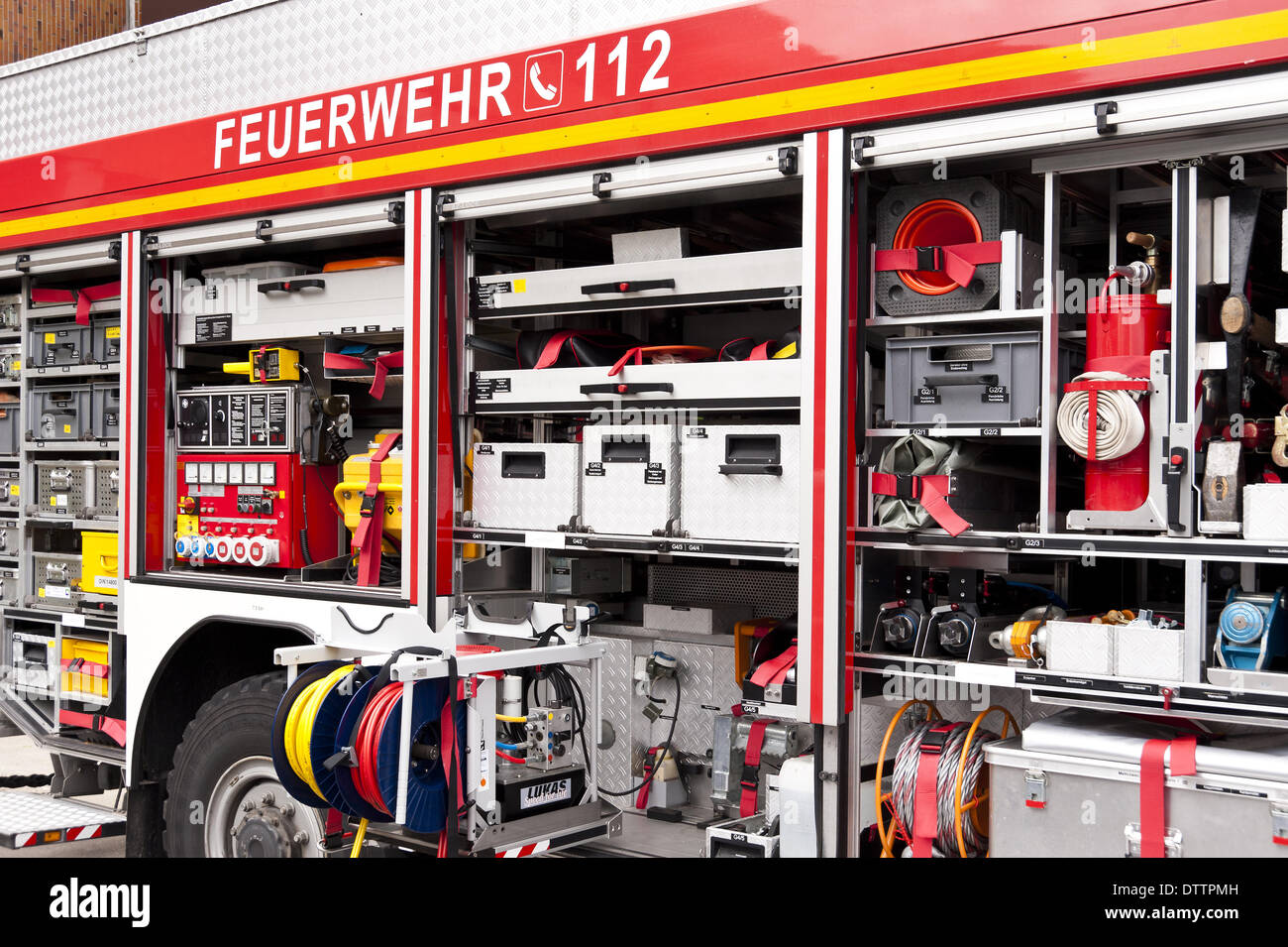 German Fire Truck Stock Photo