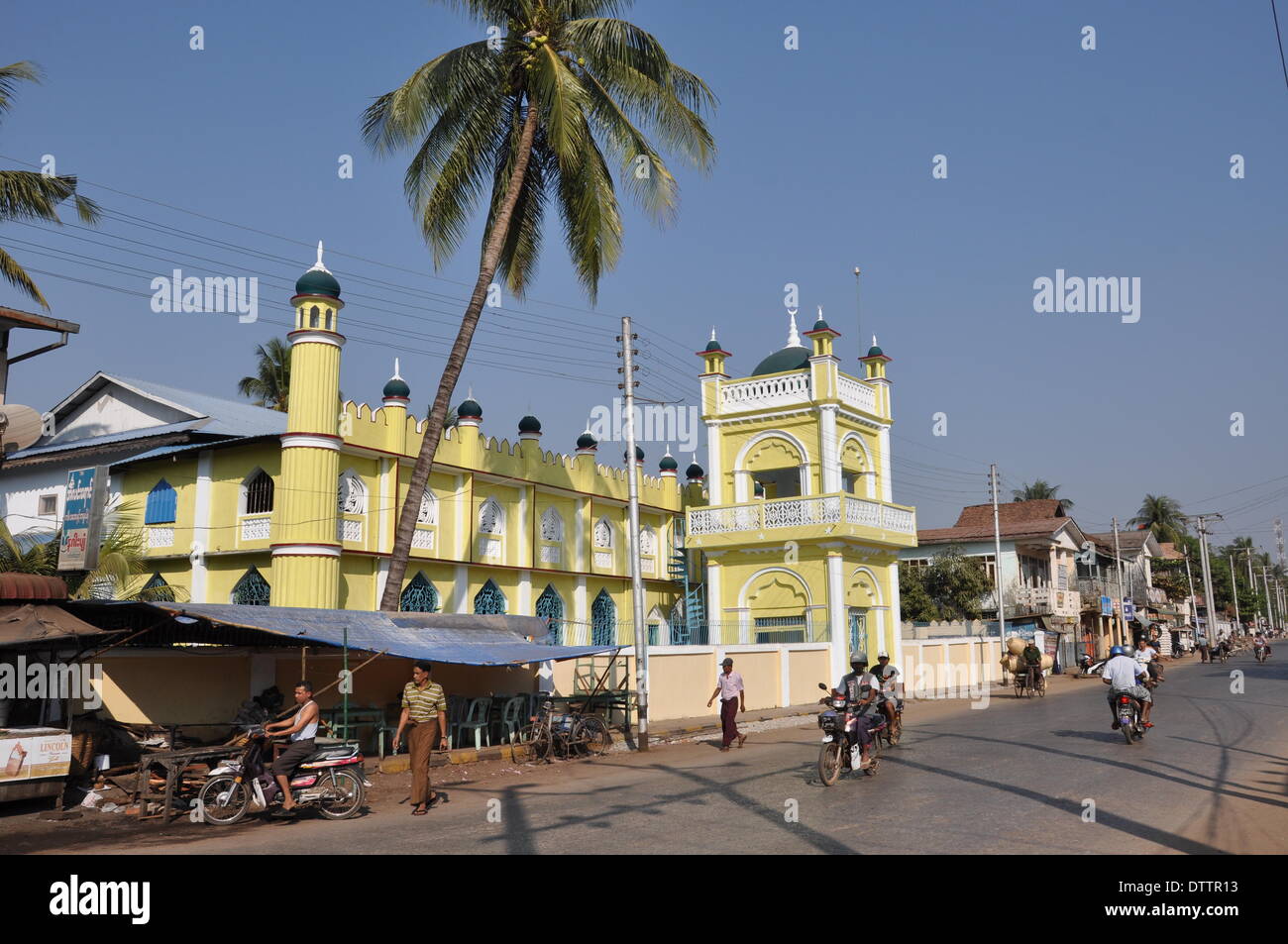 colonial style architecture,mawlamyaing,burma Stock Photo