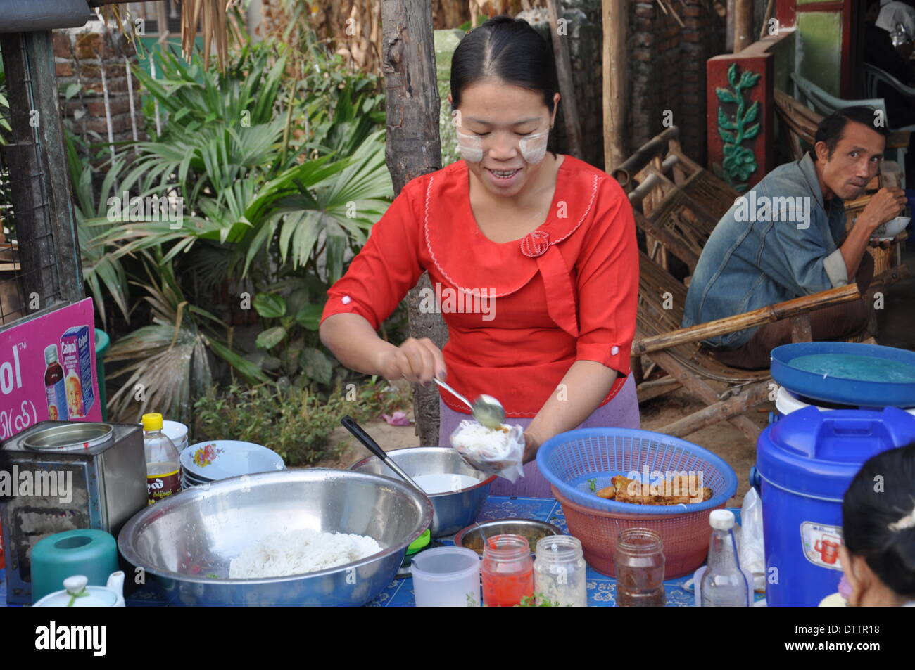 burmese streetfood Stock Photo
