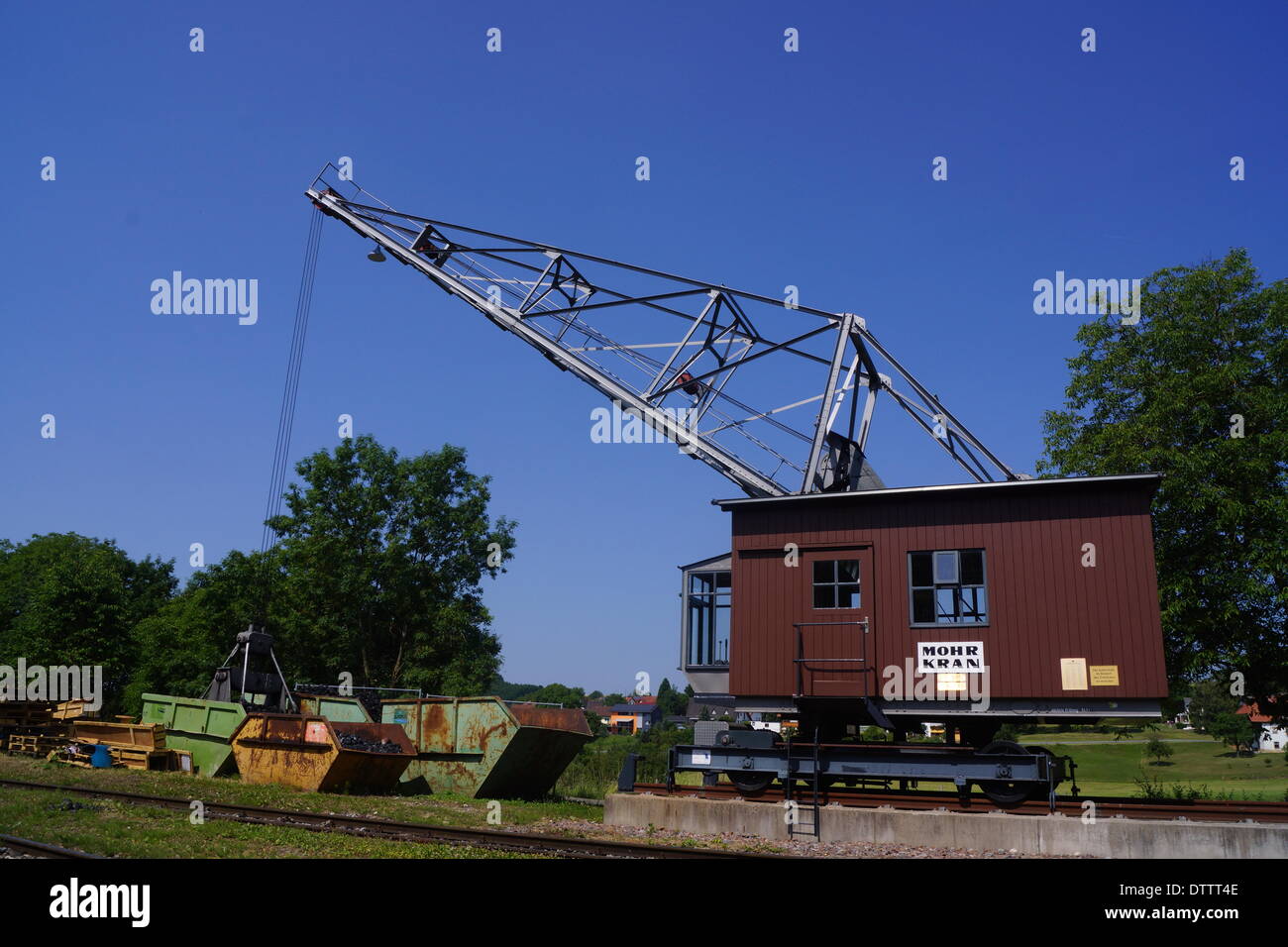 coal crane,fuetzen station Stock Photo