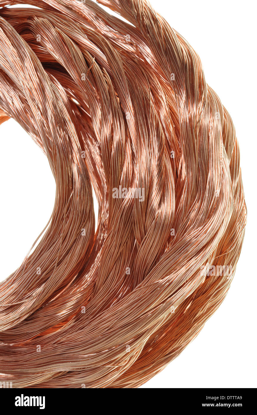 Copper wire , flow energy Stock Photo Alamy