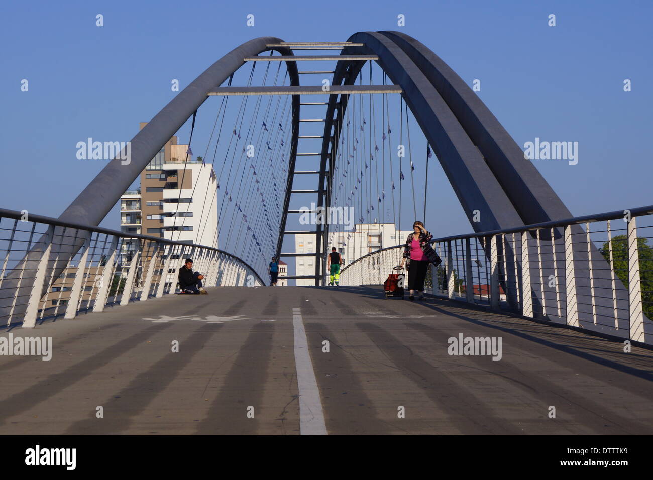 footbridge,weil am rhein,germany Stock Photo