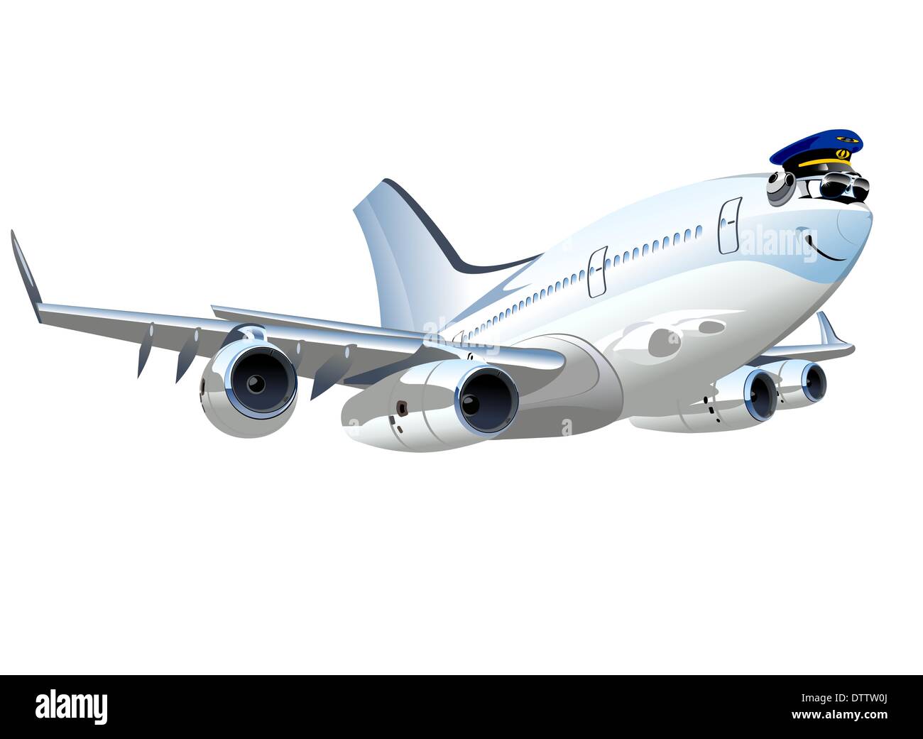 Cartoon Airliner Stock Photo