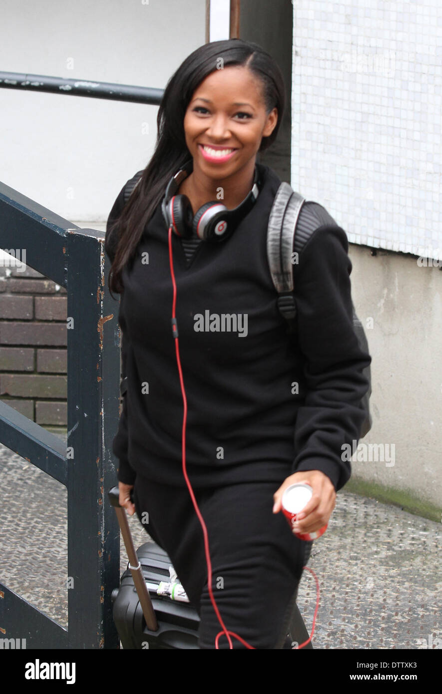 London, UK, 24th February 2014. Jamelia seen at the ITV studios in