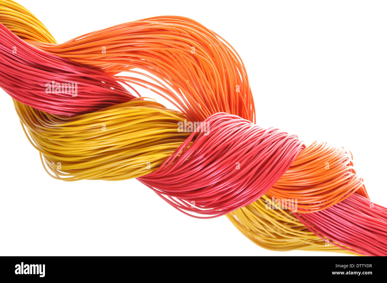 Abstract flow of data in computer networks, cables and wires Stock ...