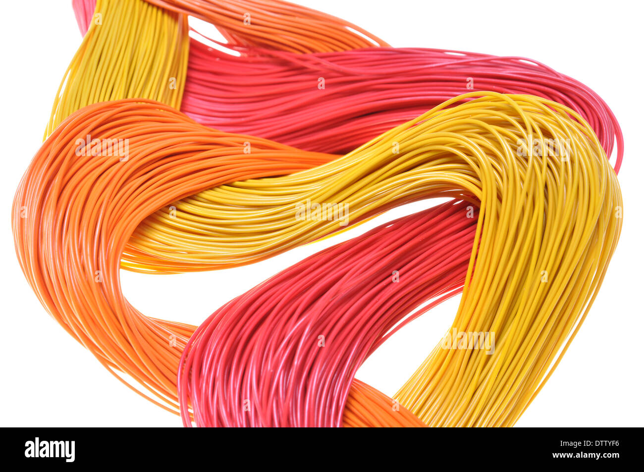 Abstract flow of data in computer networks, cables and wires Stock ...