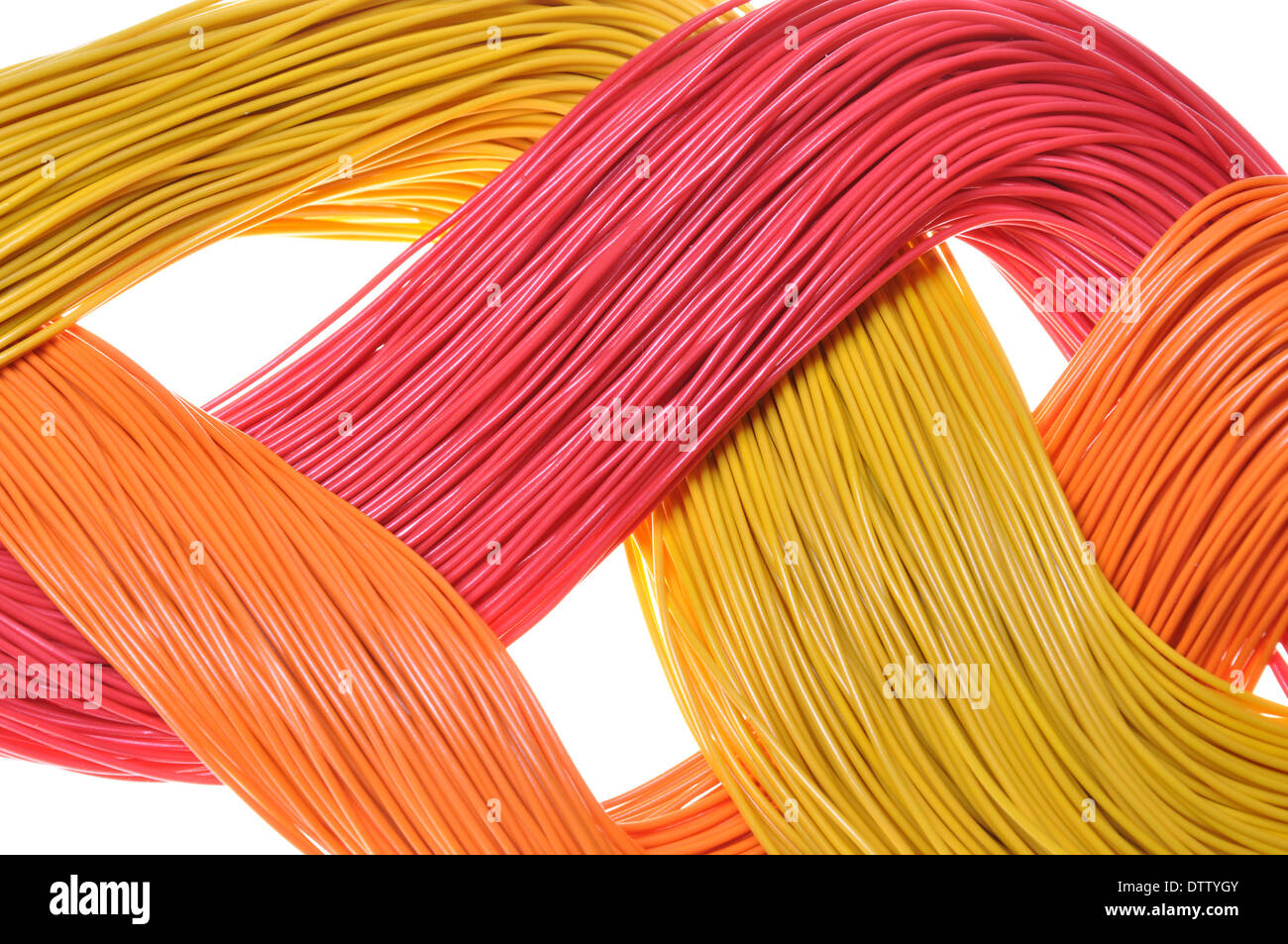 Abstract flow of data in computer networks, cables and wires Stock ...