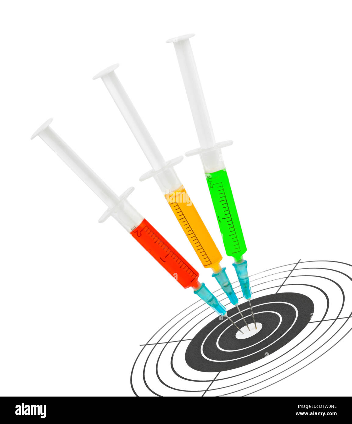 Syringes and target Stock Photo Alamy