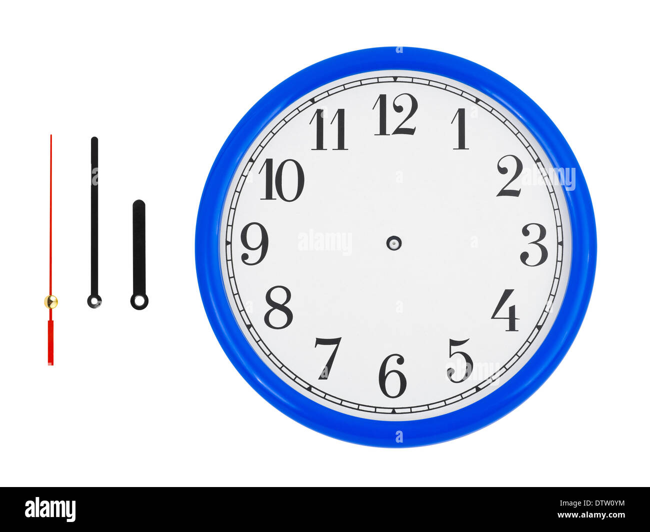 Clock and clockhands Stock Photo Alamy