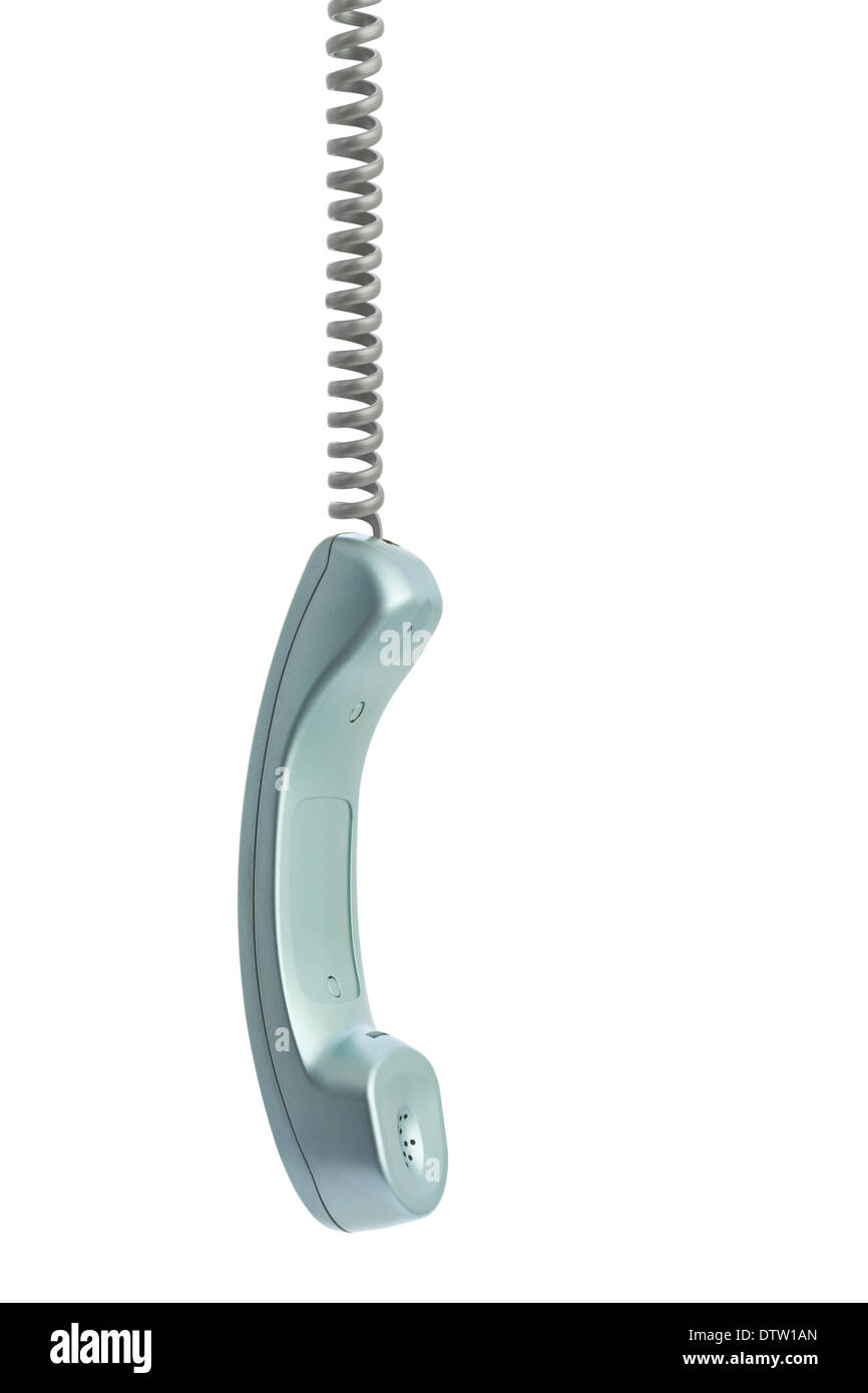 Telephone receiver and cable Stock Photo Alamy