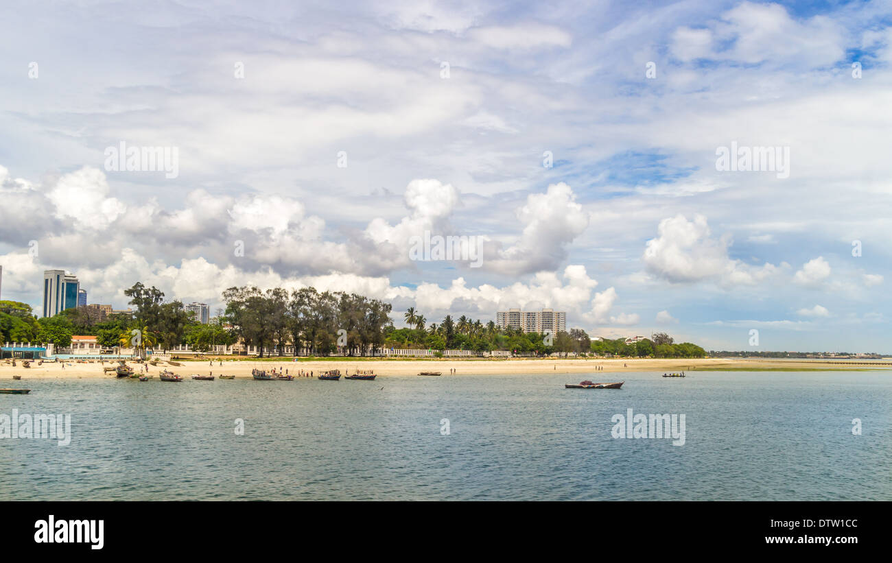 The shores of the Indian Ocean in Dar es Salaam, Tanzania Stock Photo