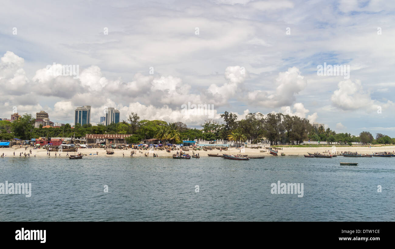 The shores of the Indian Ocean in Dar es Salaam, Tanzania Stock Photo