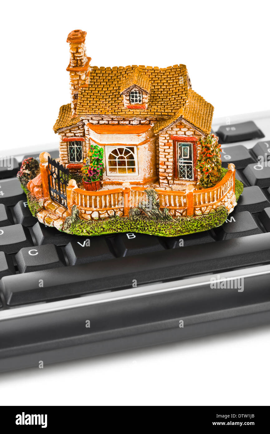 House on computer keyboard Stock Photo Alamy