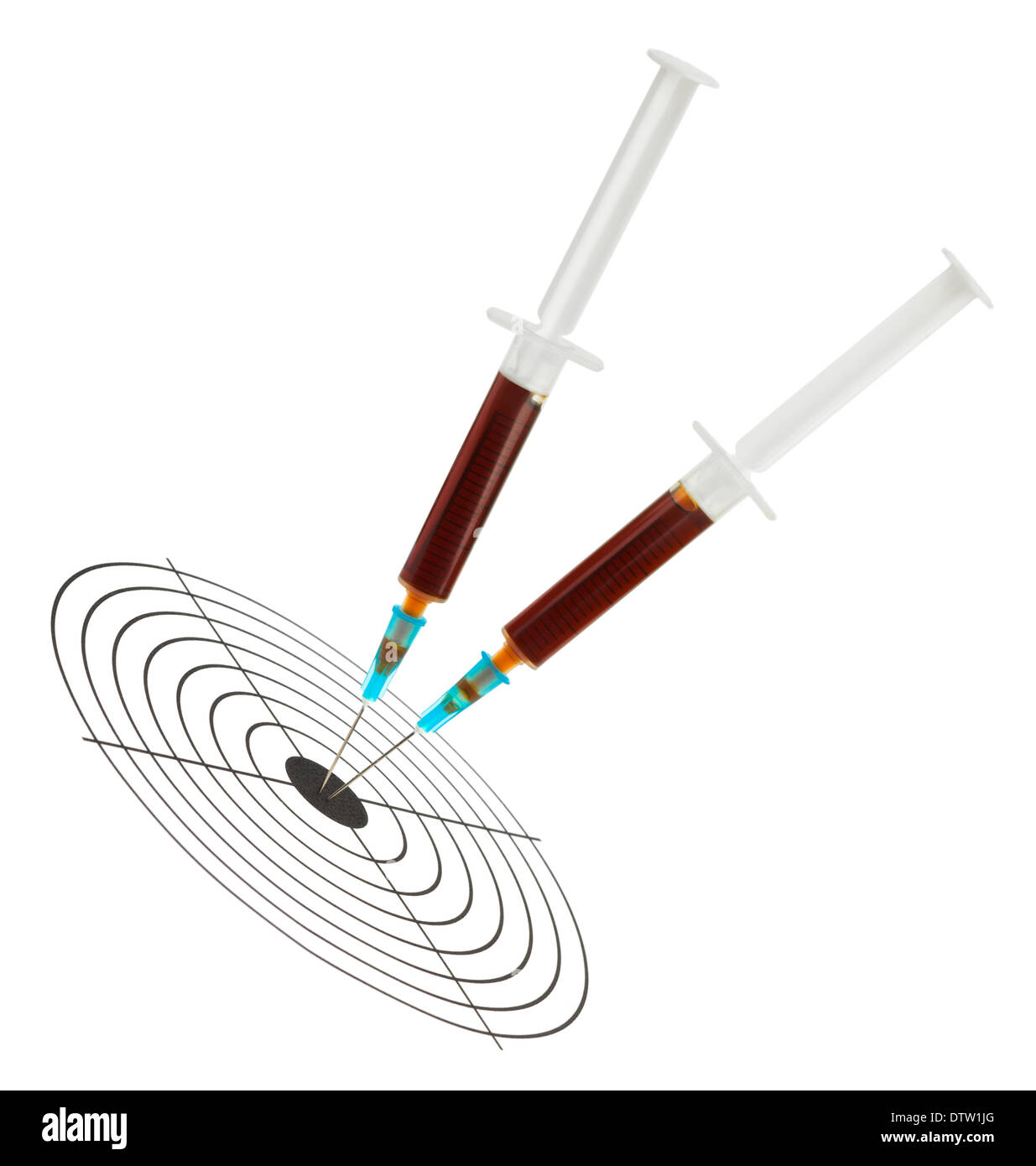 Syringes and target Stock Photo Alamy