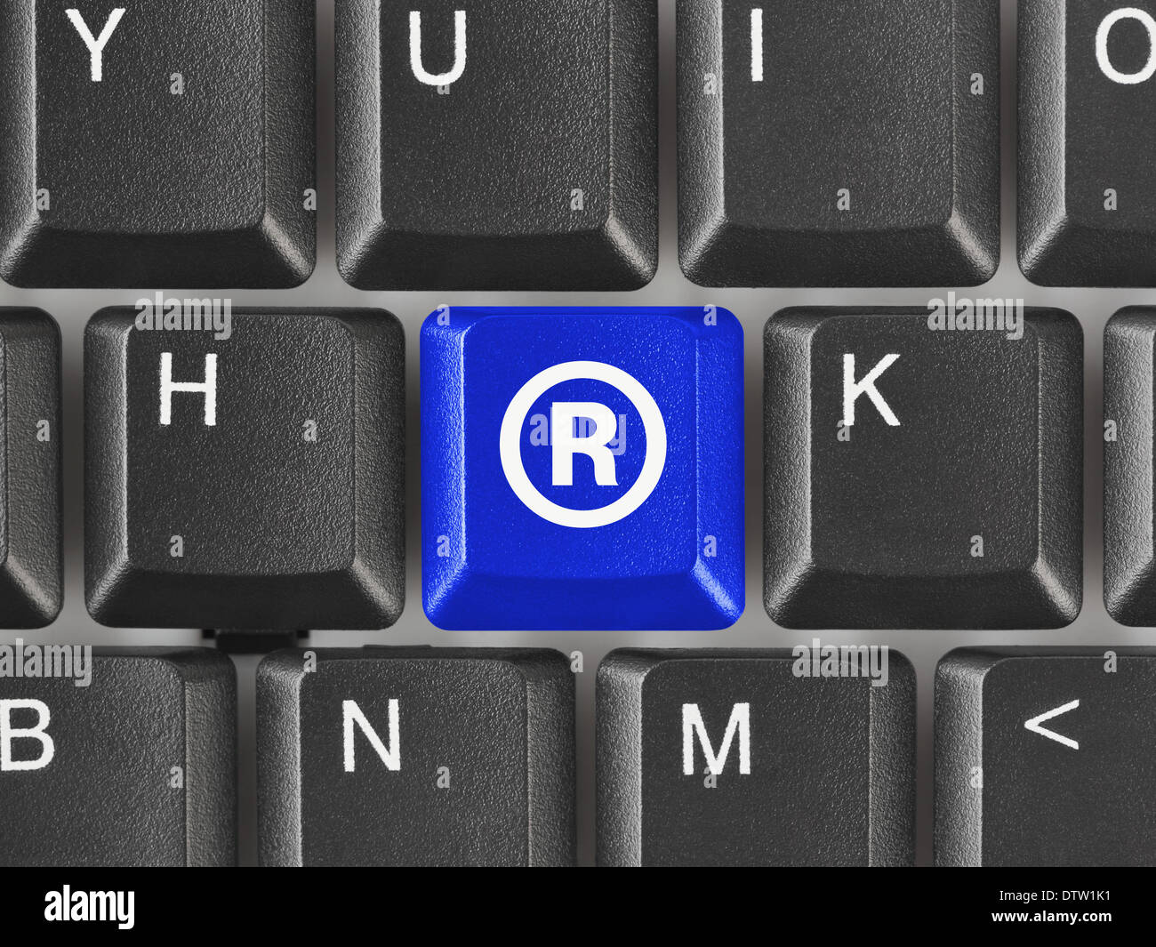 Computer keyboard with Registered mark symbol Stock Photo Alamy
