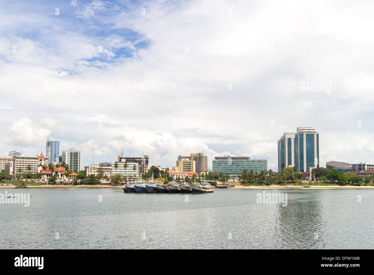 The shores of the Indian Ocean in Dar es Salaam, Tanzania Stock Photo