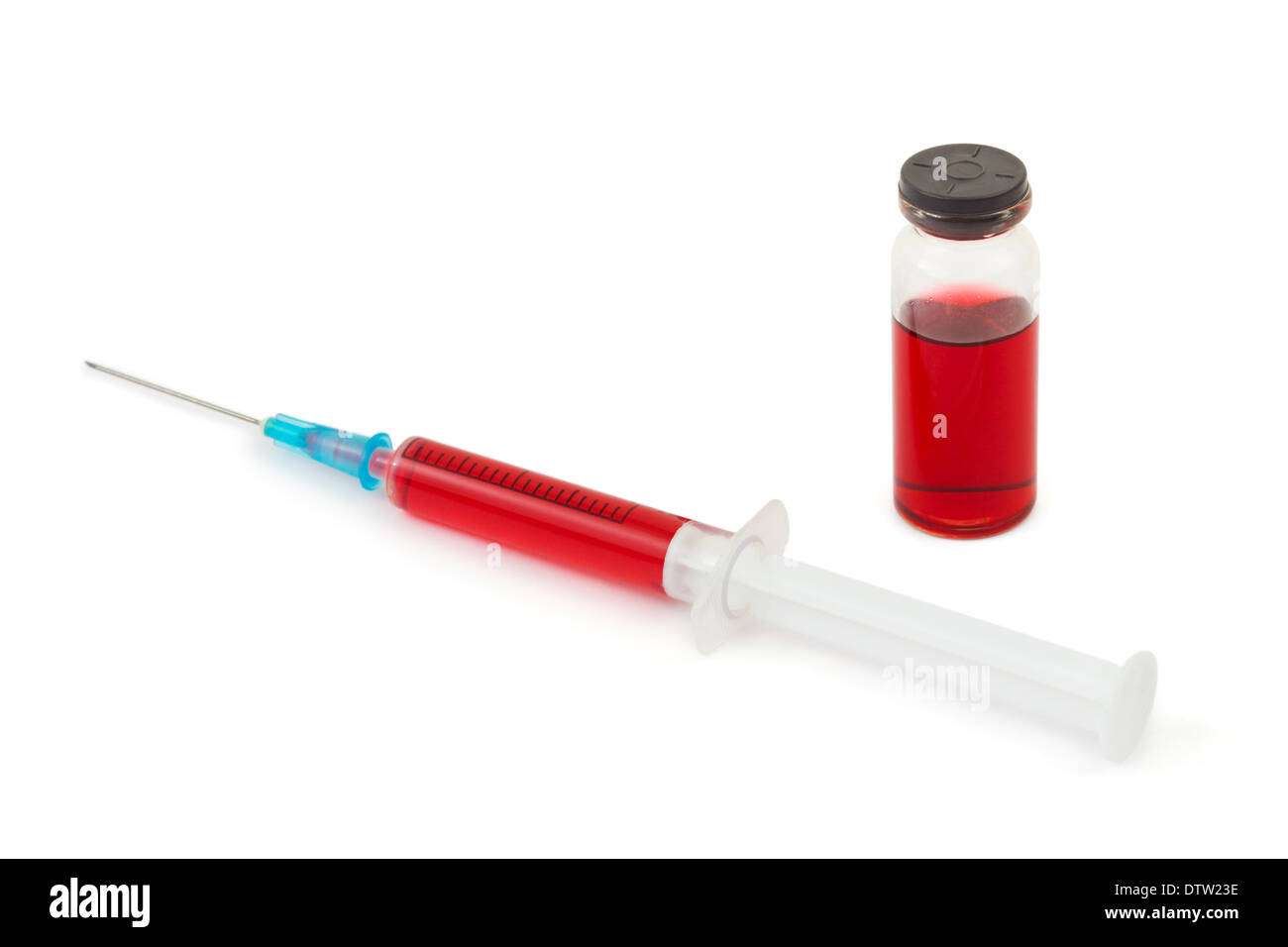 Syringe and bottle Stock Photo Alamy
