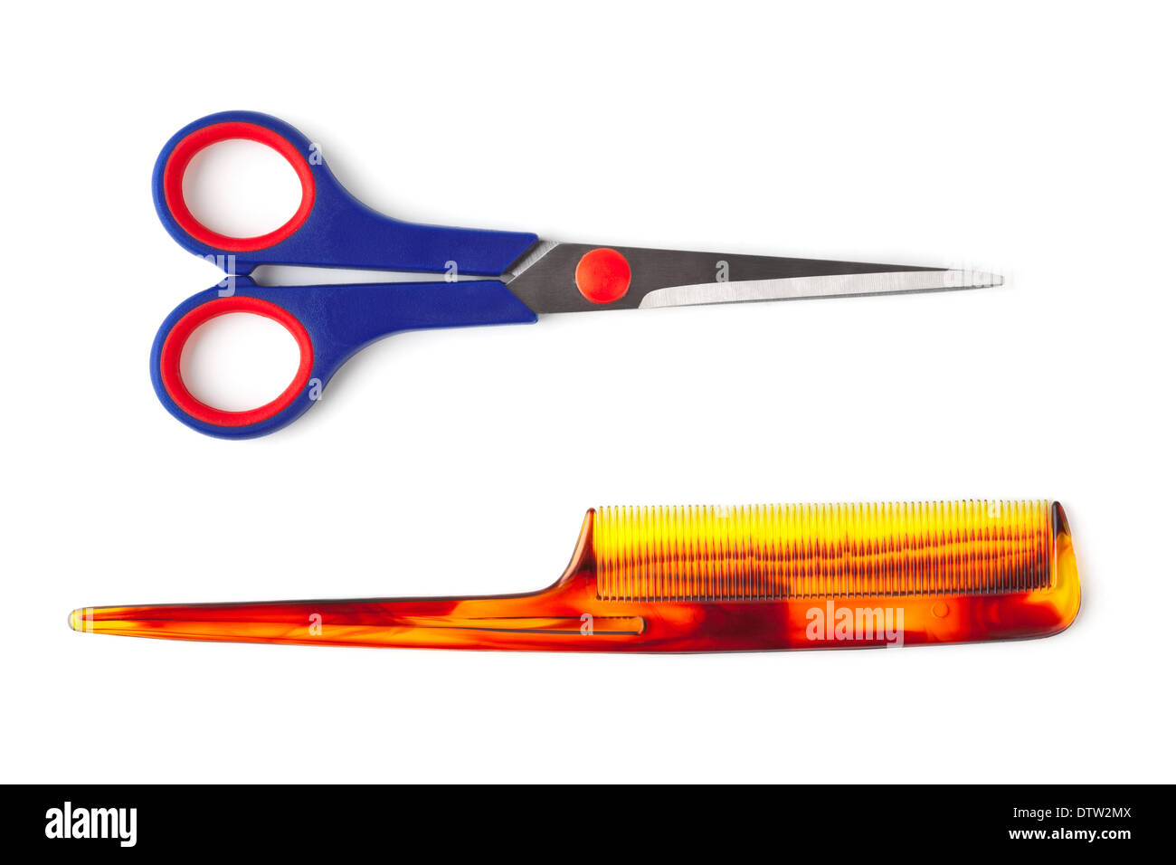 Scissors and comb Stock Photo Alamy