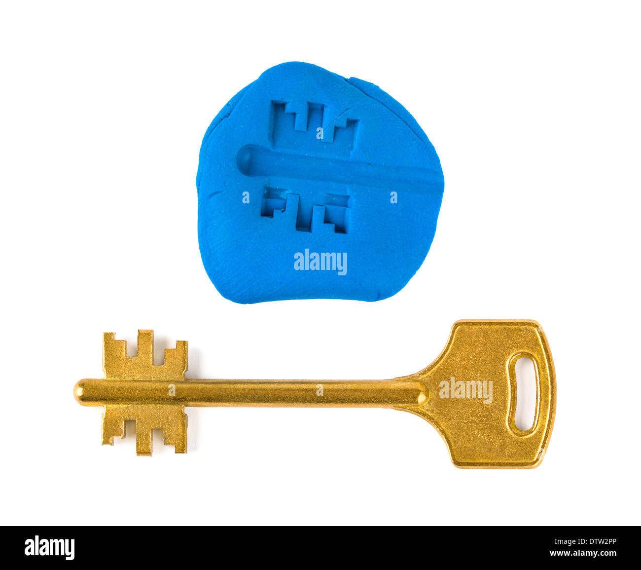 Key impression security concept Stock Photo Alamy